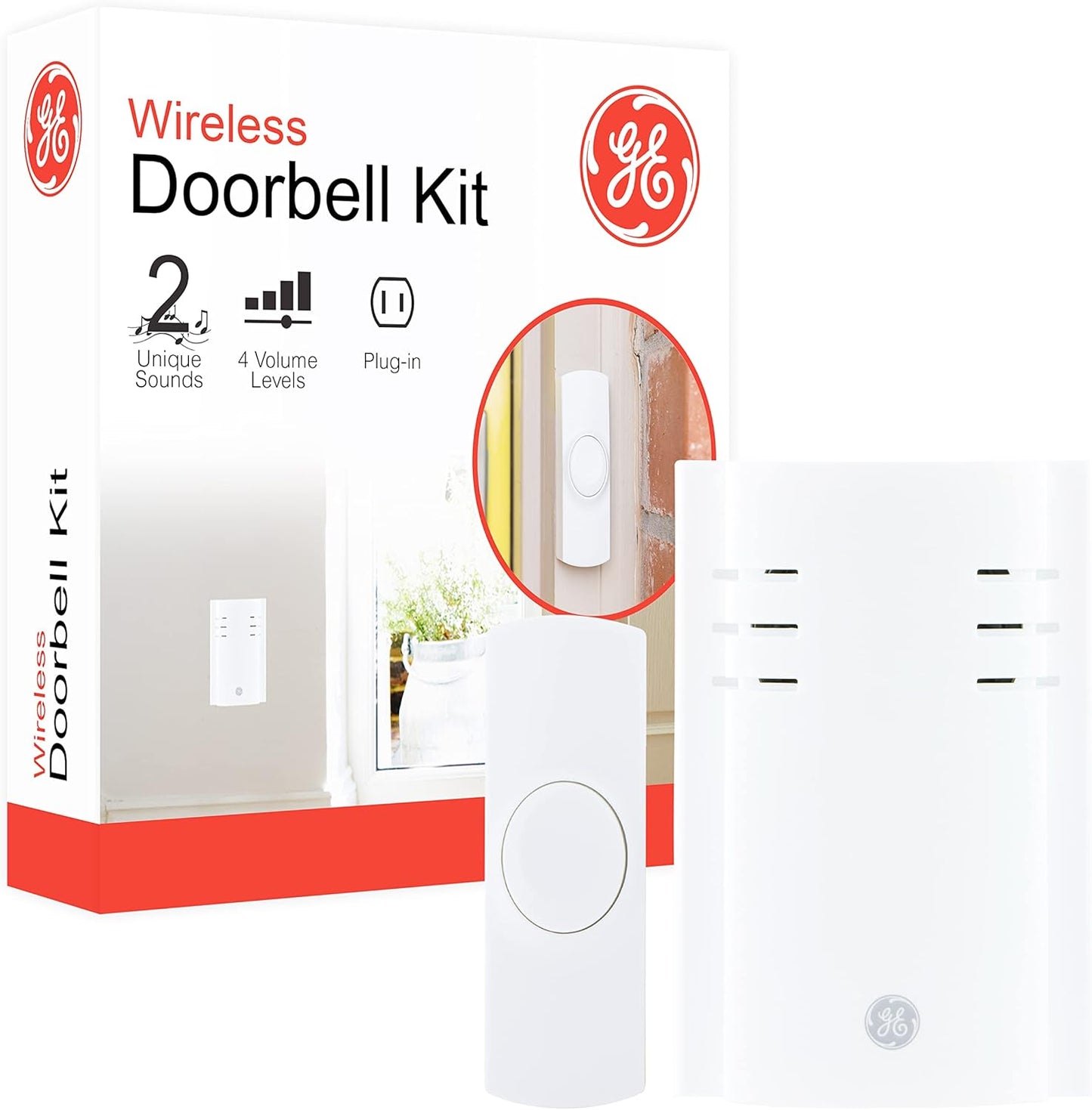 GE Wireless Doorbell Kit - Classroom Ready, 150 Ft Range