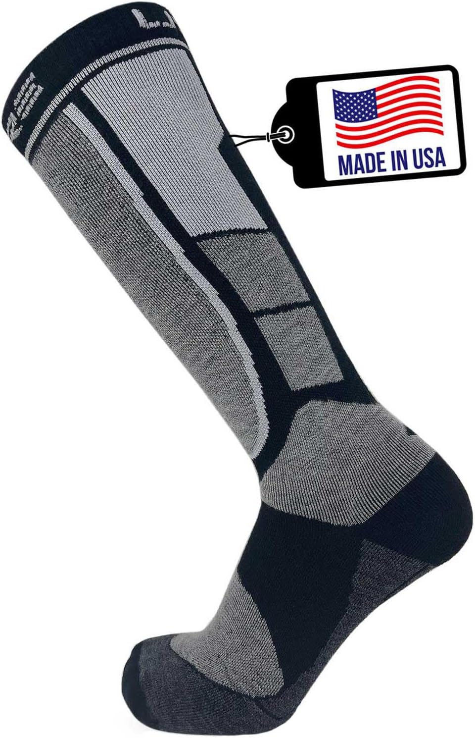 USA-Made Alpaca Ski Socks - Winter Lightweight Warmth