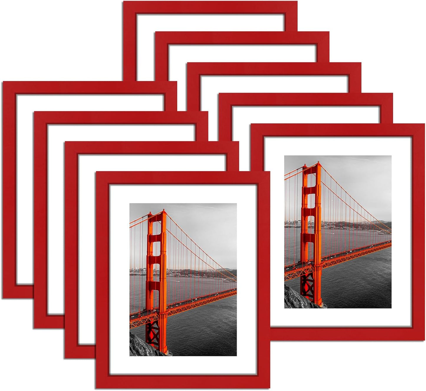 8x10 Picture Frame Set of 9 for Stylish Home Decor