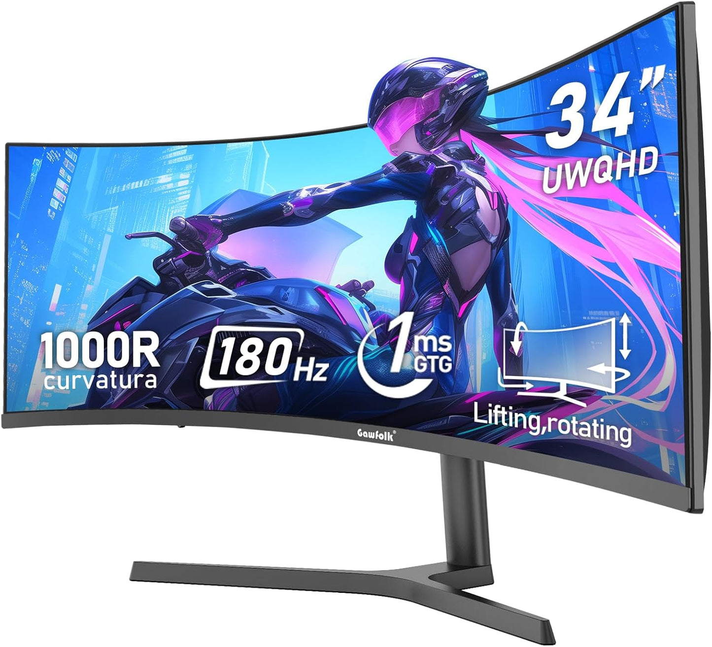 Immerse in Gaming Glory with Gawfolk 34 180Hz Monitor