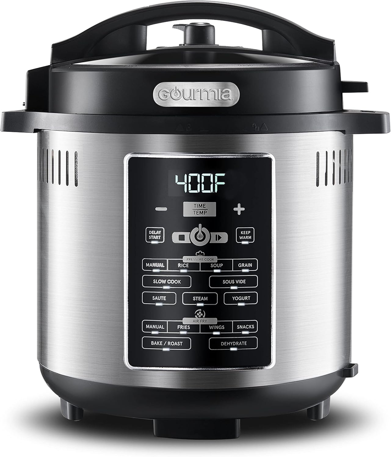 Gourmia 15-in-1 One-Lid Pressure Cooker + Air Fryer - Effortless Cooking Mastery!