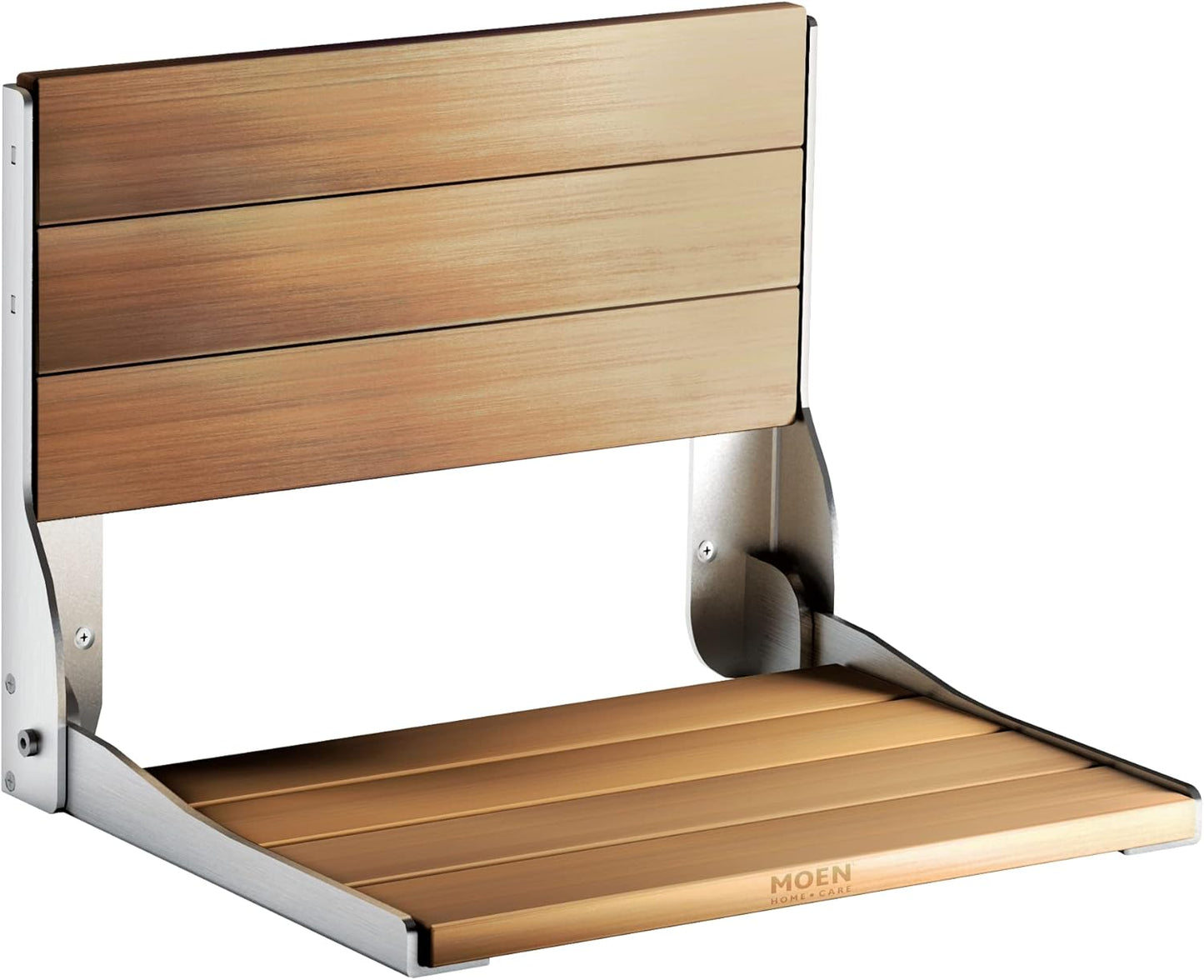 Moen Teak Wood Folding Shower Seat - Home Care Luxury