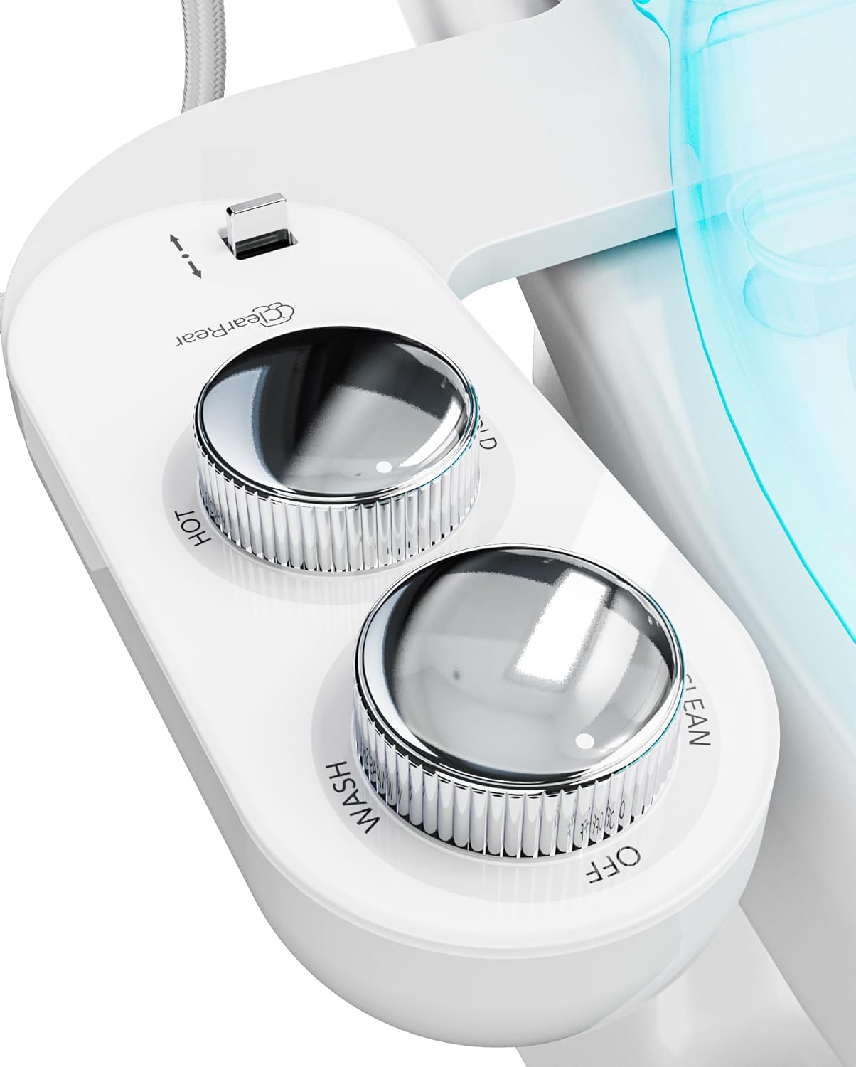 Clear Rear Bidet Attachment for Toilet Seat - Non-Electric Upgrade