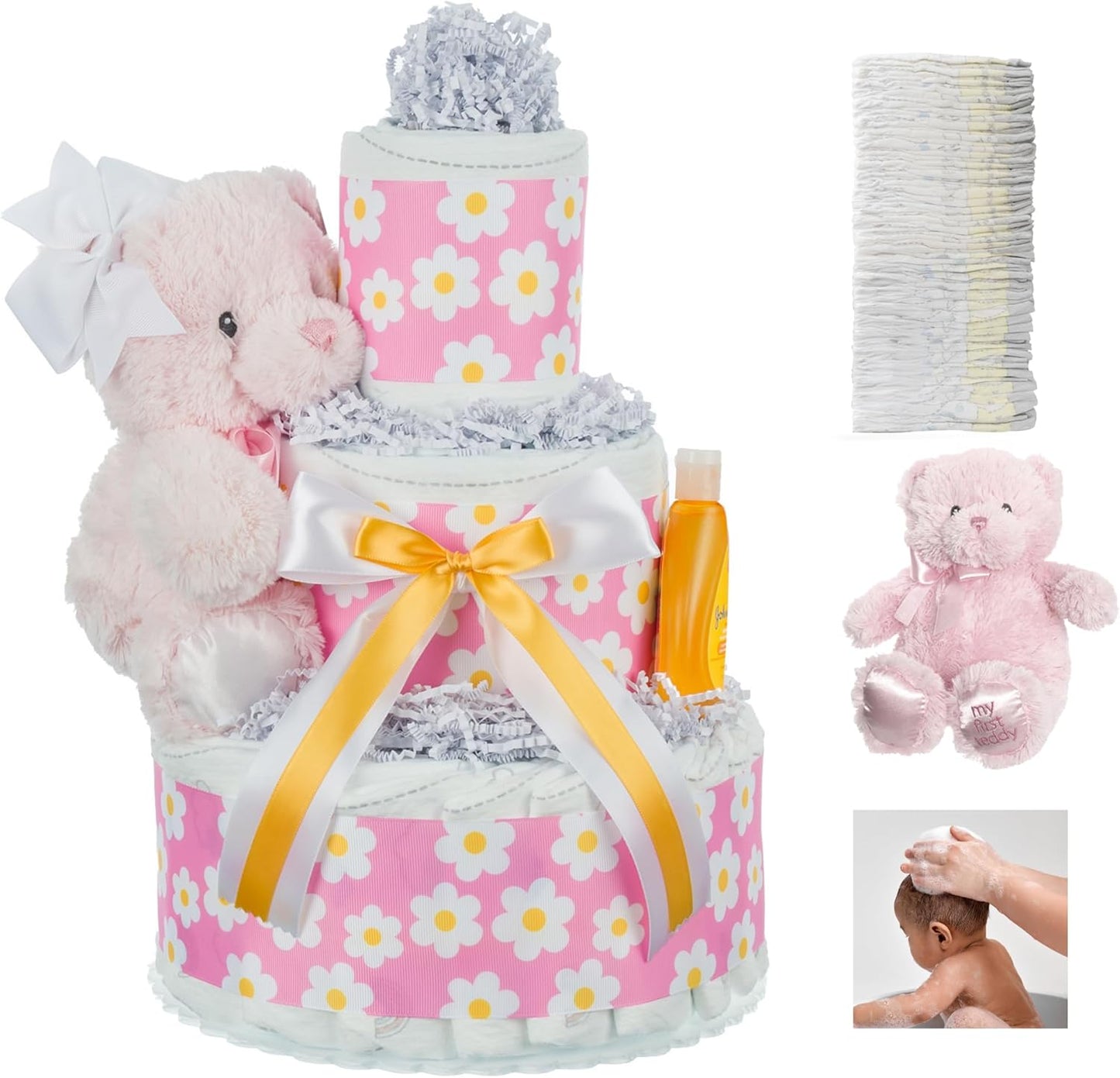 Lil' Baby Cakes Flower Diaper Cake - Unique Baby Gift Idea