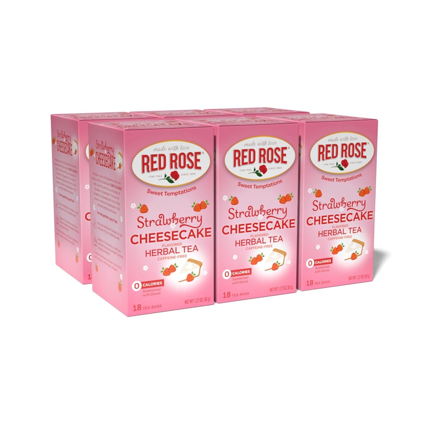 Red Rose Sweet Temptations Strawberry Cheesecake Tea Delight