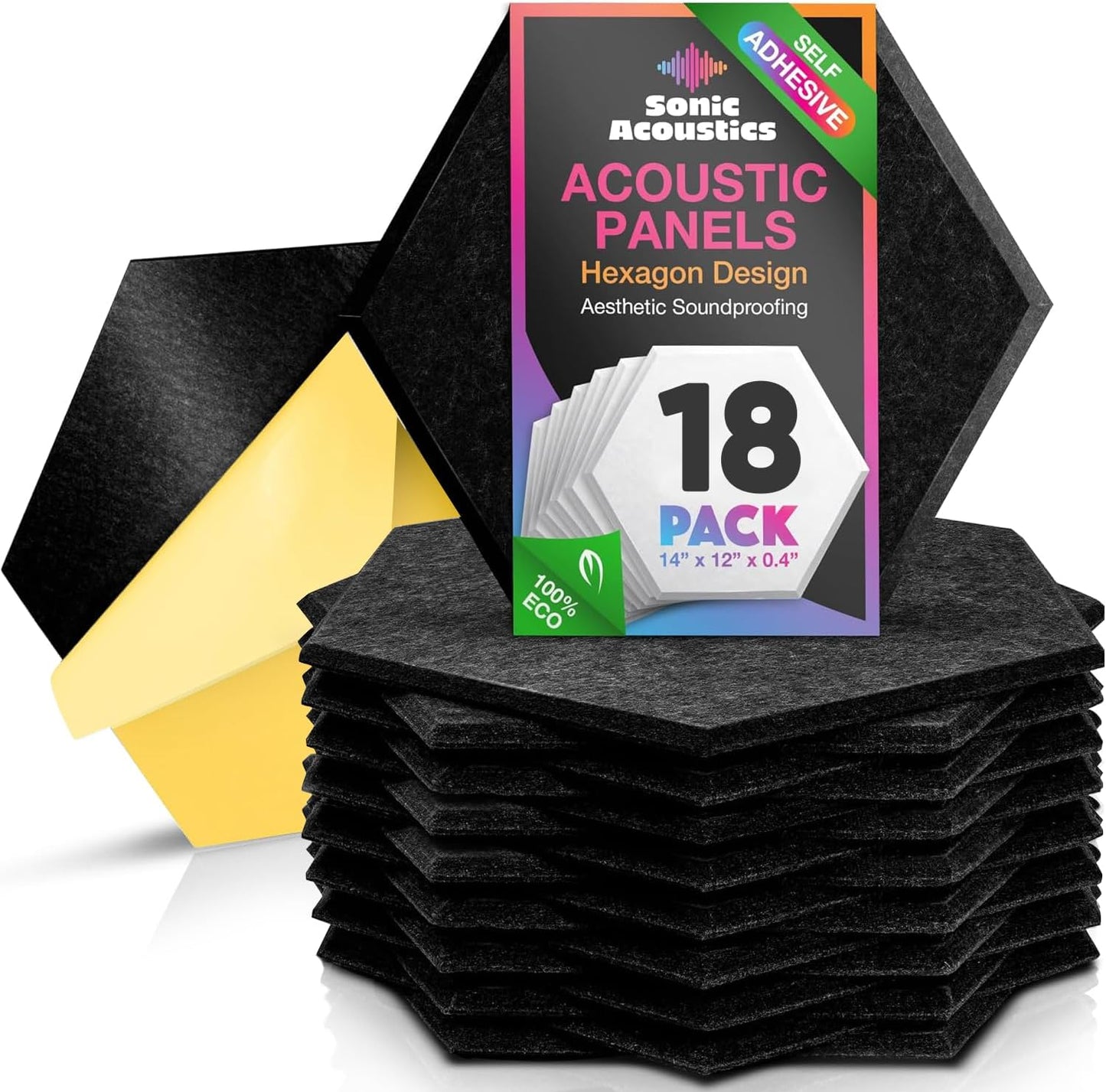 Acoustic Panels 18 Pack Soundproof Wall Panels for Home Office
