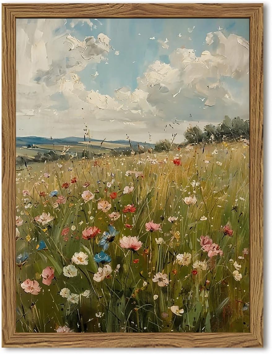 Vintage Wildflowers Wall Art for Farmhouse Decor Lovers