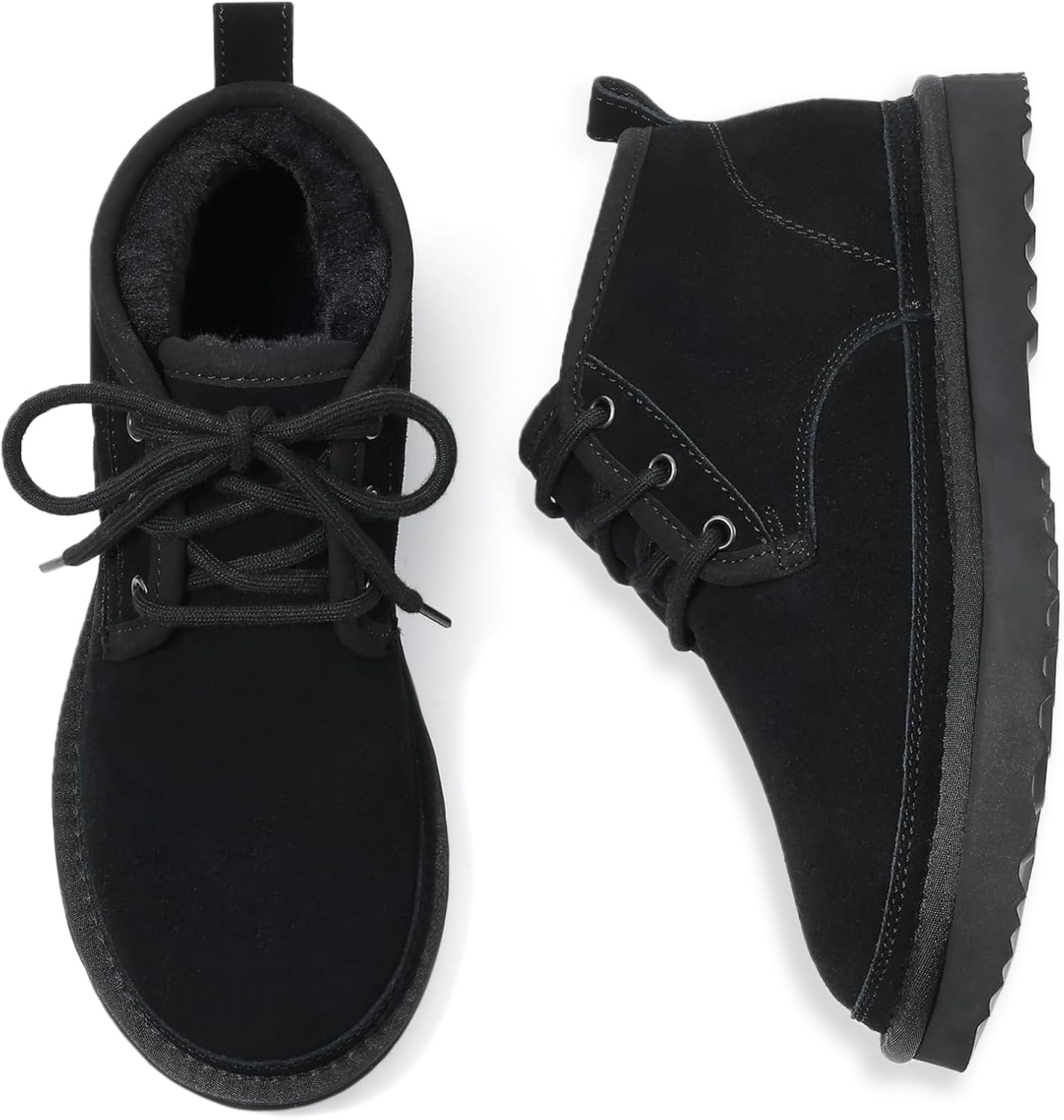 Litfun Fur Lined Ankle Boots for Women - Cozy Winter Footwear
