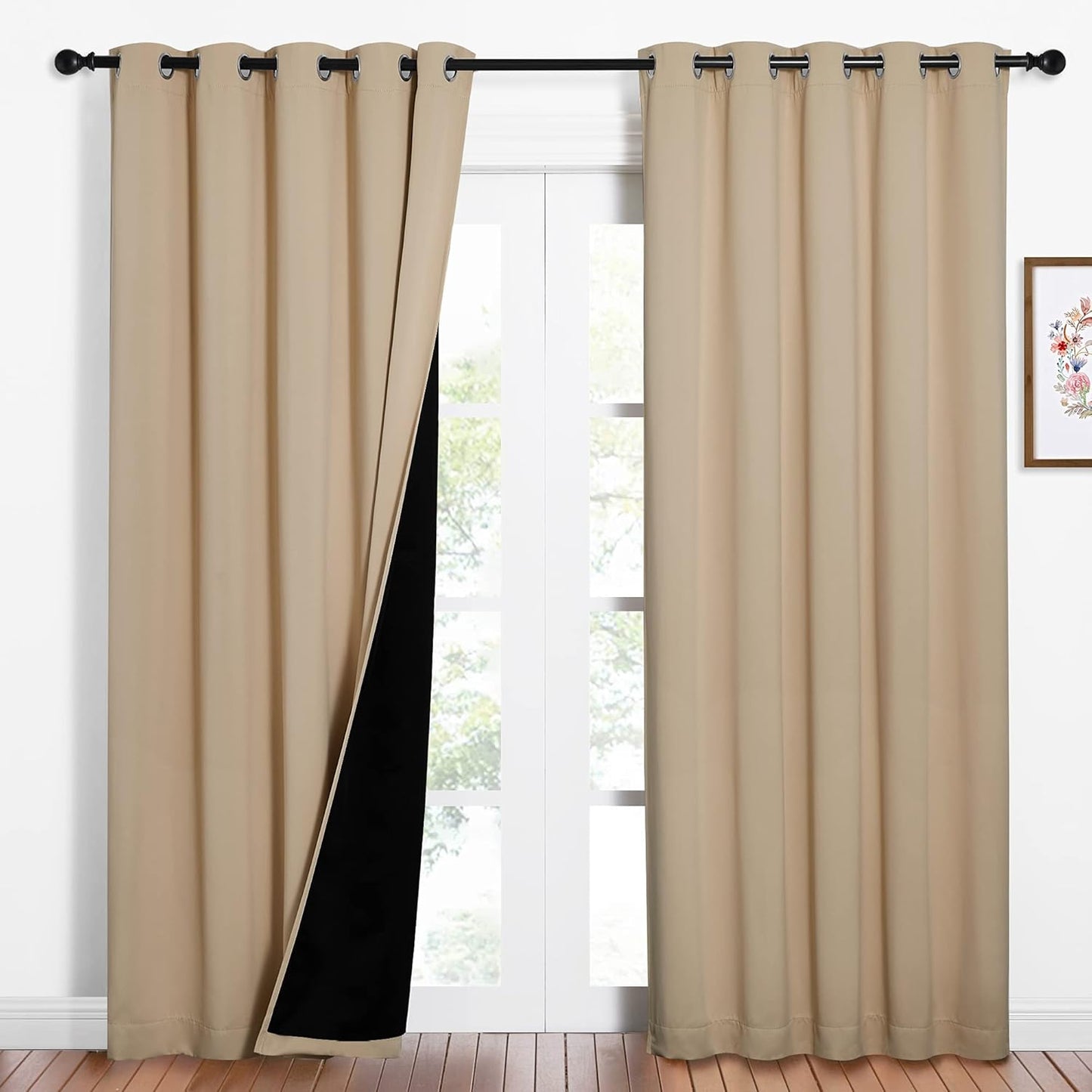 NICETOWN Living Room Blackout Draperies for Privacy and Noise