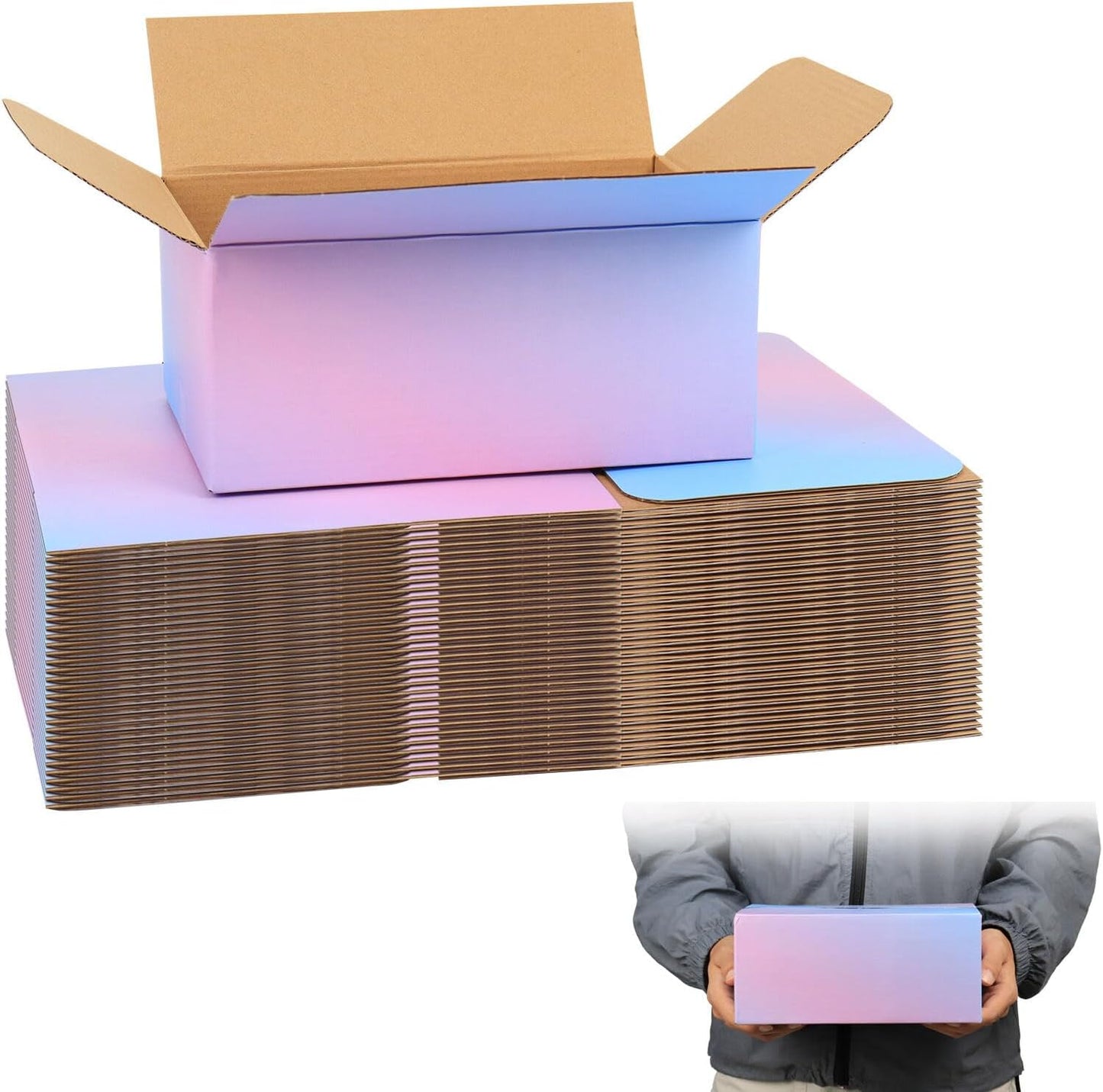 Colorful Shipping Boxes for Small Business - 30 Pack Mailing Boxes