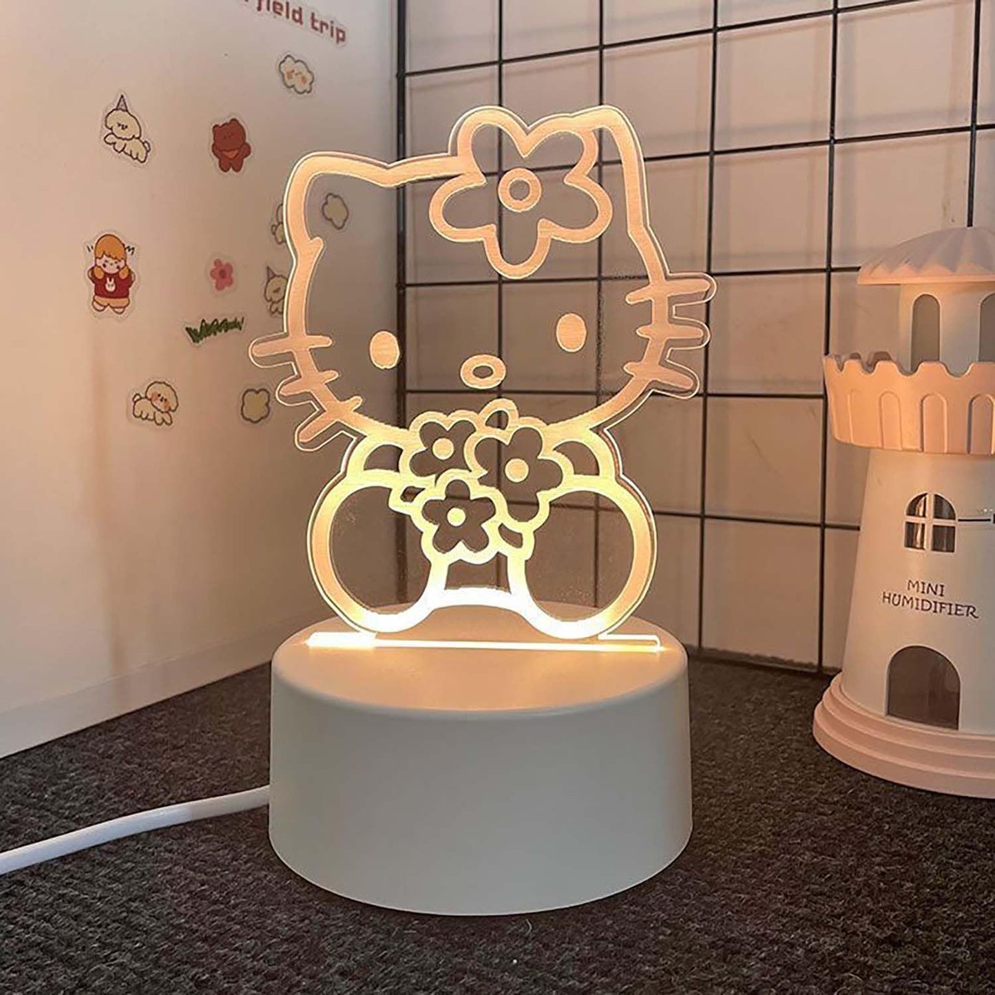 3D Cartoon Night Light - Colorful Sleep Aid