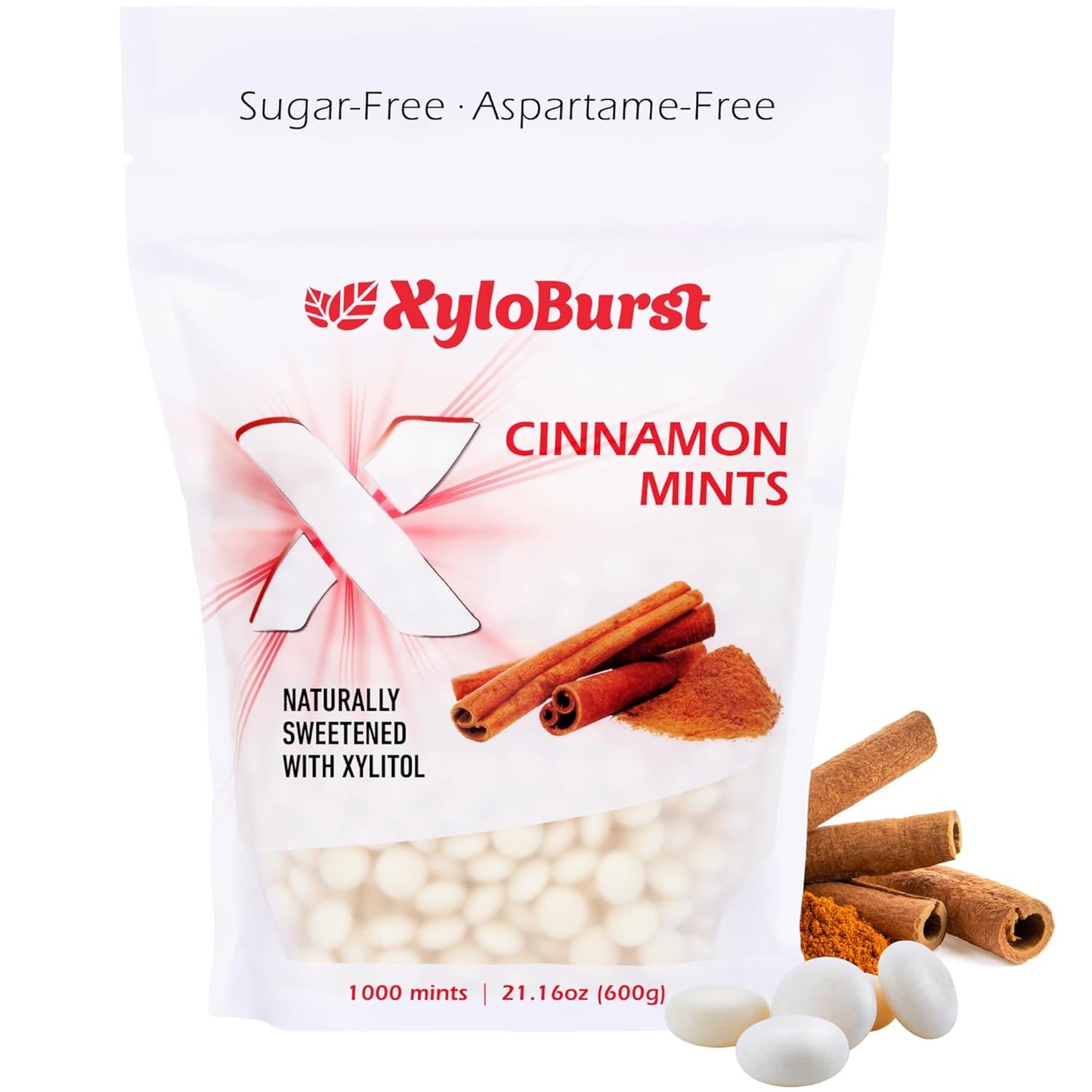 Xylitol Mints for Oral Health | Sugar Free Cinnamon Flavor