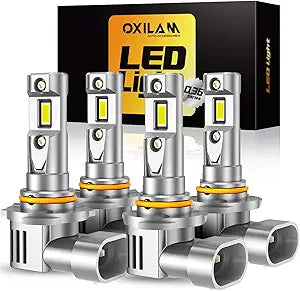 OXILAM 9005 9006 LED Bulbs Combo: 500% Brighter, 36000LM