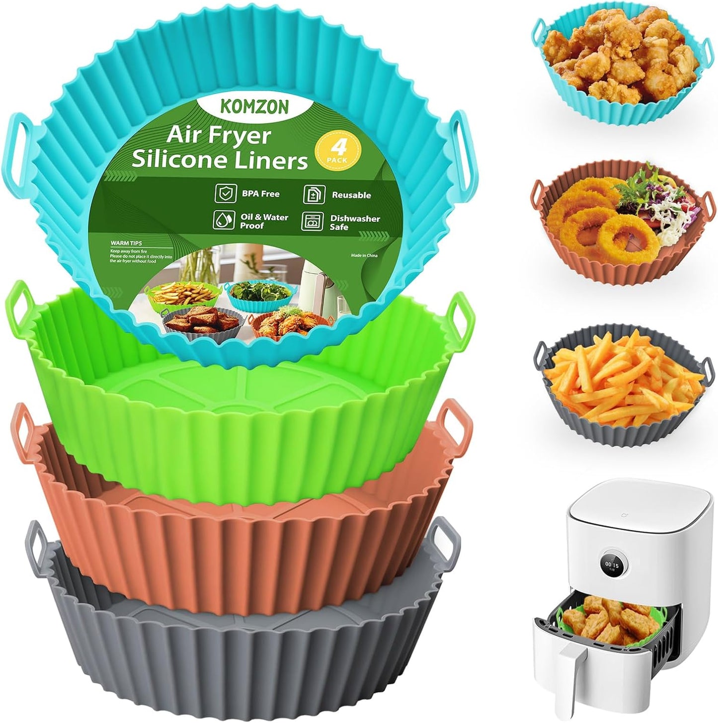 Reusable Silicone Air Fryer Liners - Komzon
