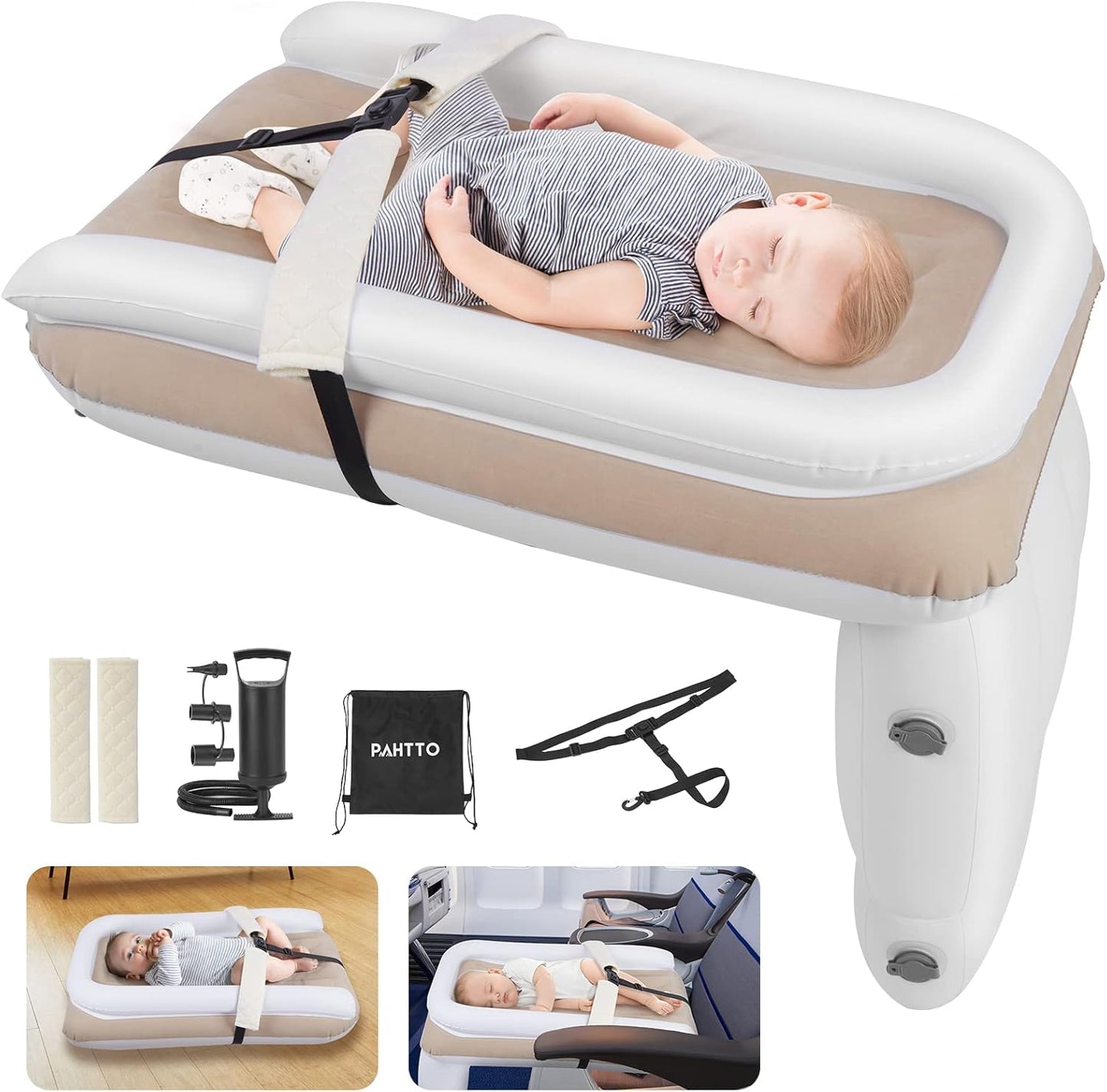 Inflatable Airplane Bed for Kids - Travel Essential for Toddlers
