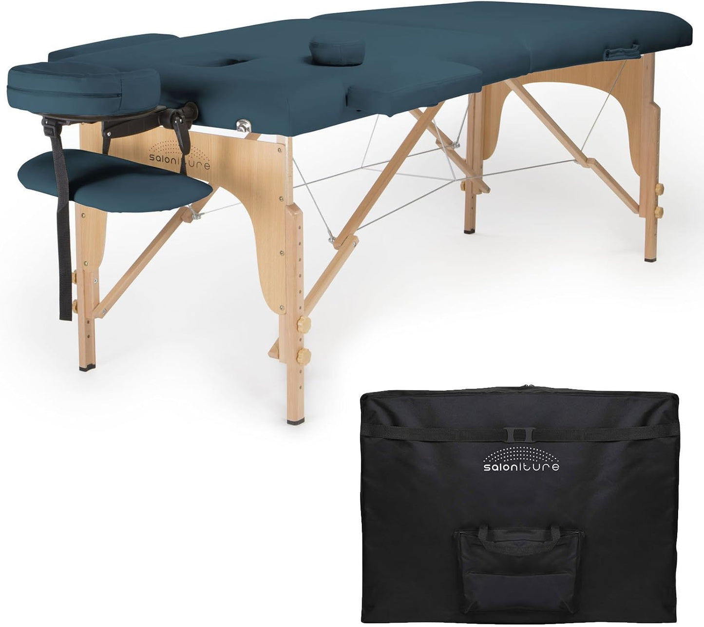 Saloniture Professional Portable Folding Massage Table - Blue