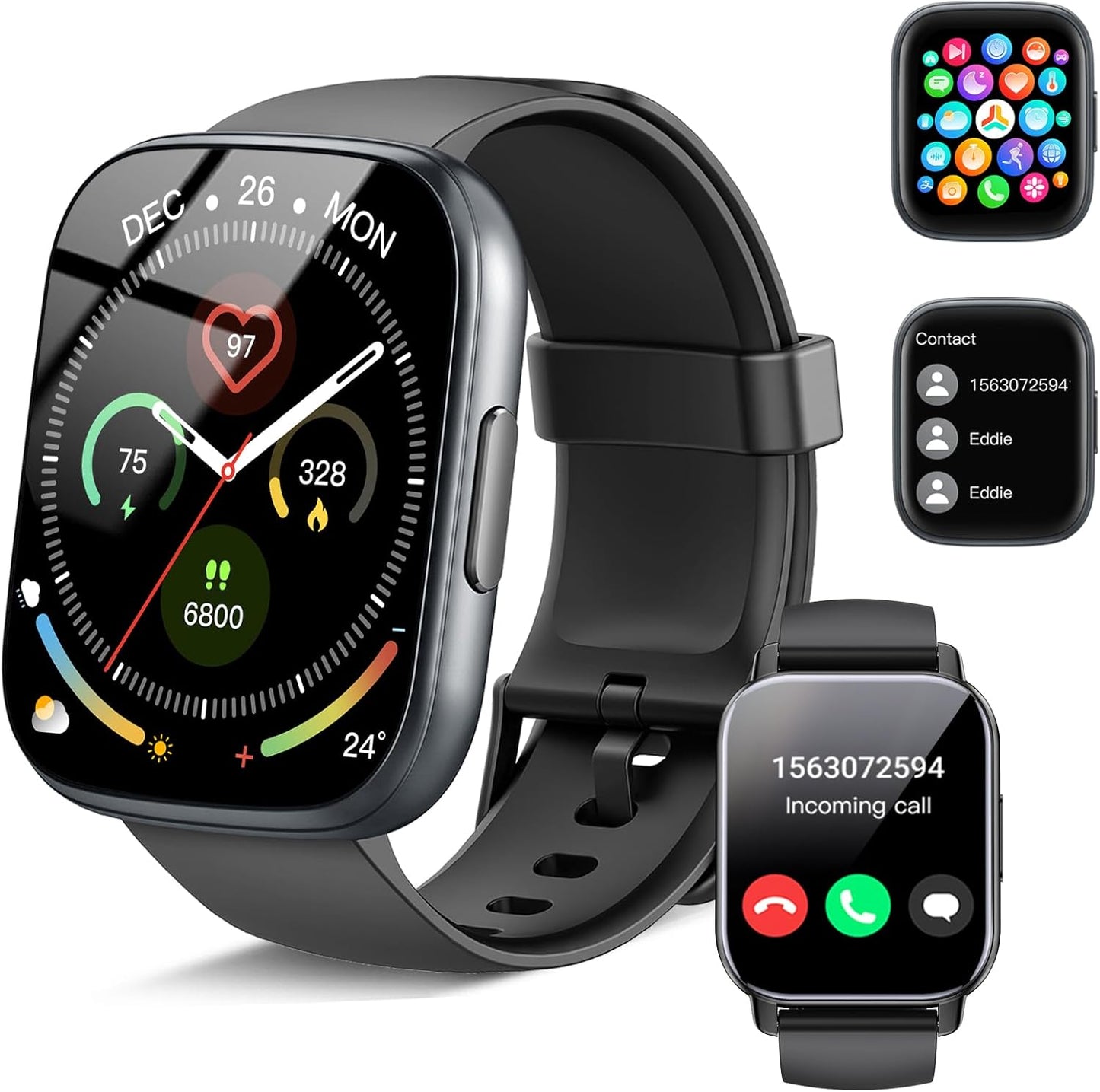 Cillso Smartwatch: Answer Calls, 110+ Sports Modes, IP68 Waterproof