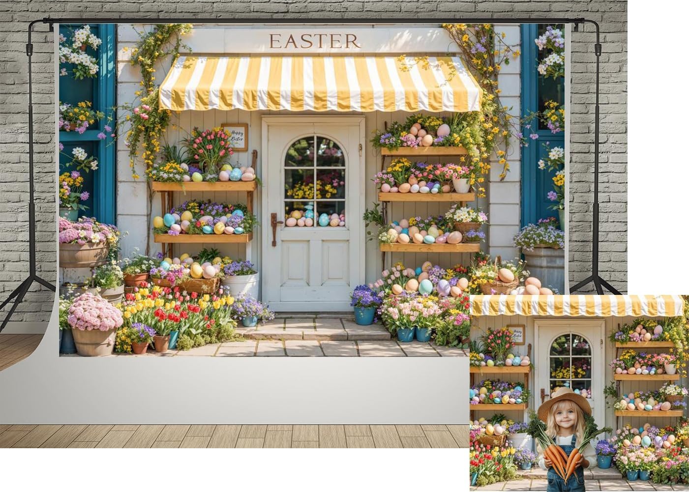 7x5ft Celebrating Spring Happy Easter Day Photography Backdrop