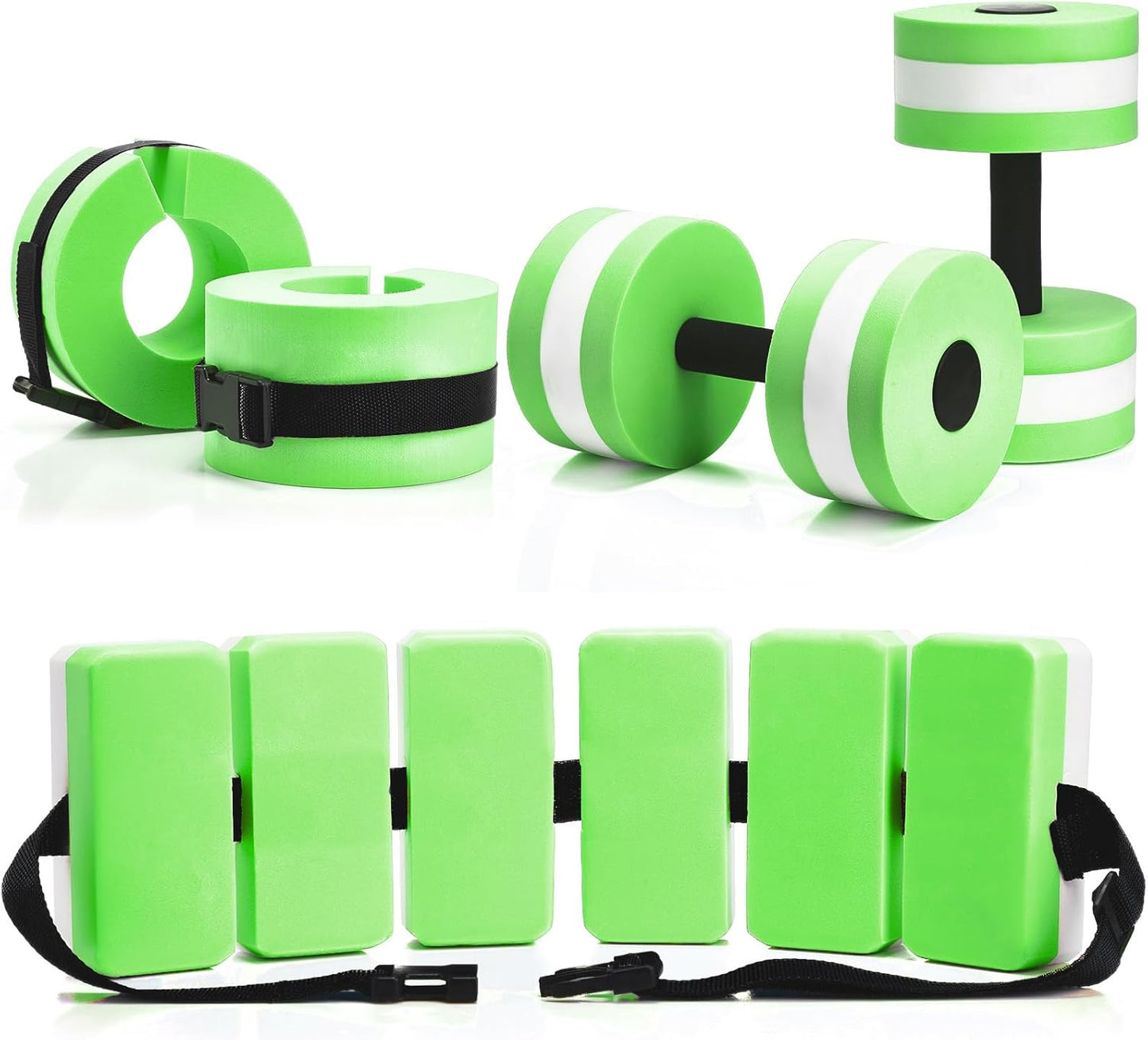 Aquatic Exercise Set with Dumbbells and Ankle Weights for Fitness