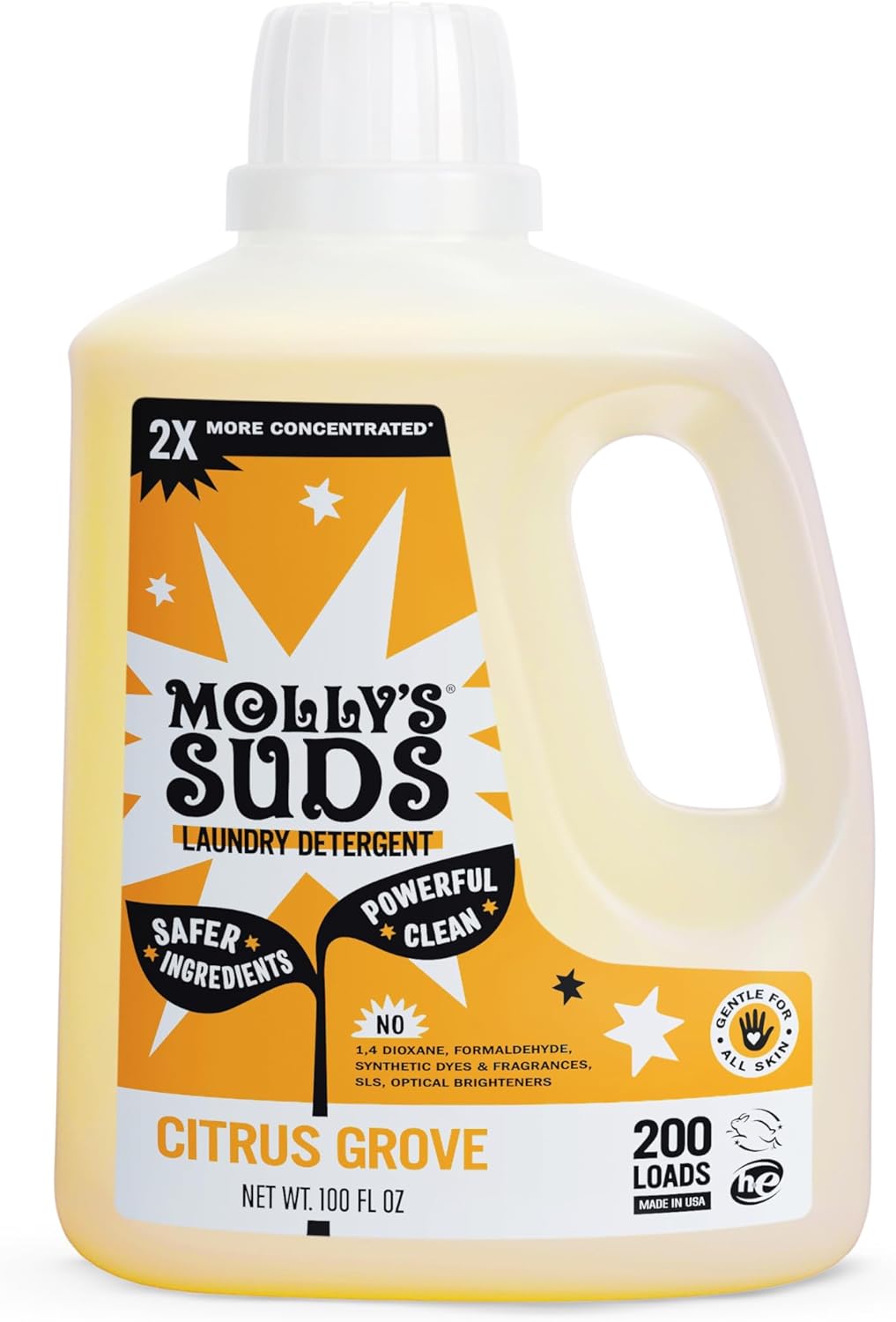 Molly's Suds Liquid Laundry Detergent for Sensitive Skin Care