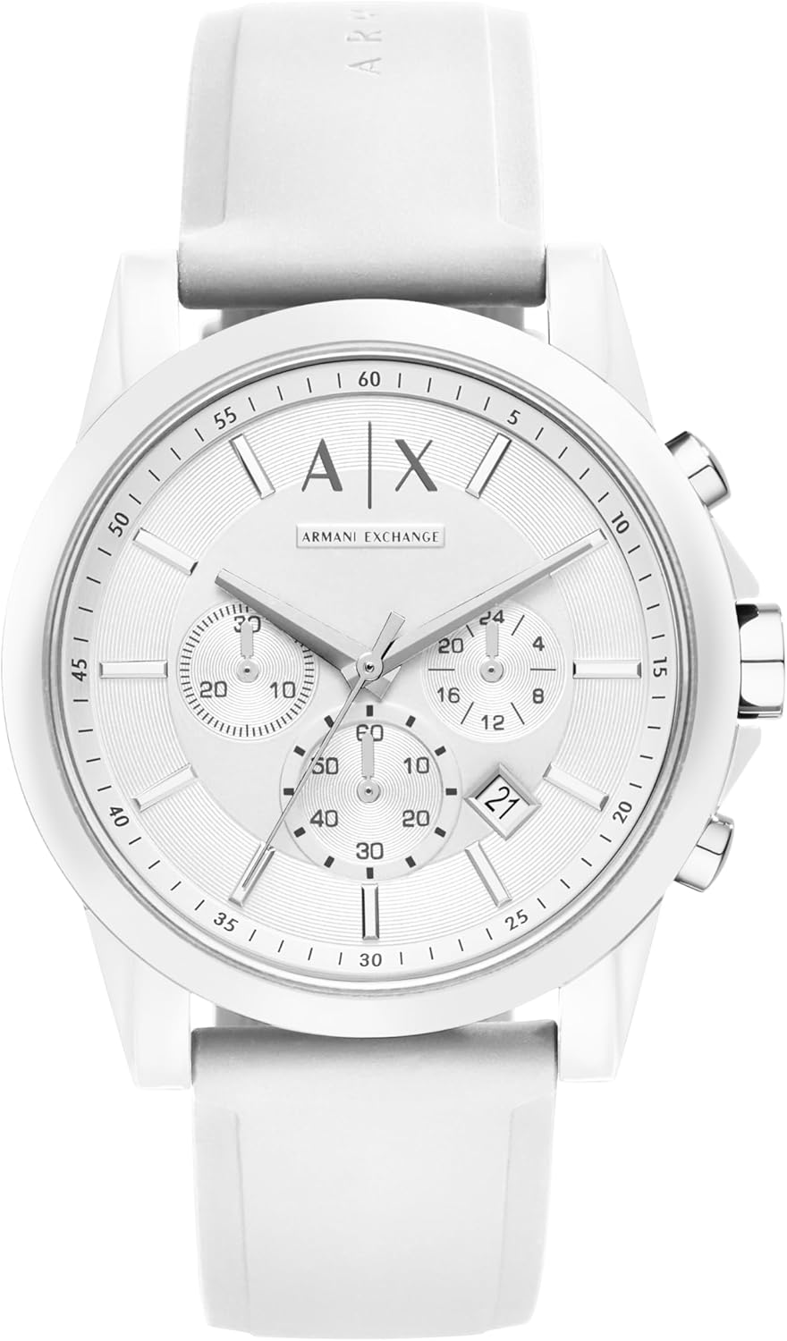Armani Exchange AX Chronograph Watch for Men with Silicone Band