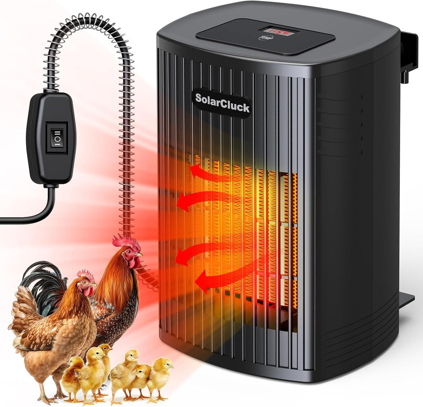Adjustable 600W Chicken Coop Heater - Winter Bliss for Pets!