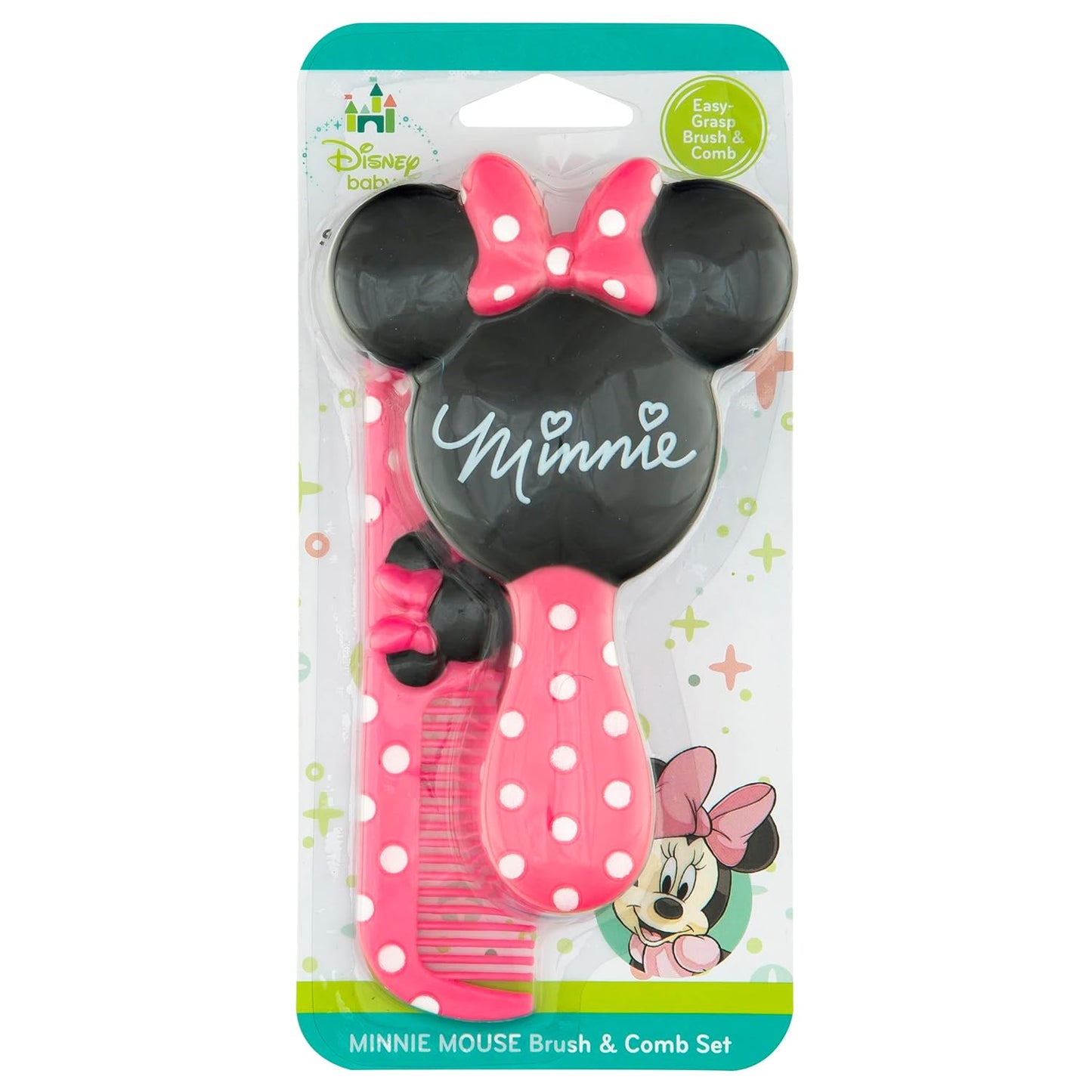 Minnie Mouse Hair Brush & Comb Set ~Gentle Styling