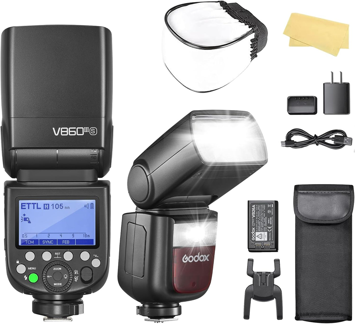 Godox V860III-S Camera Flash for Sony with LED Modeling Light