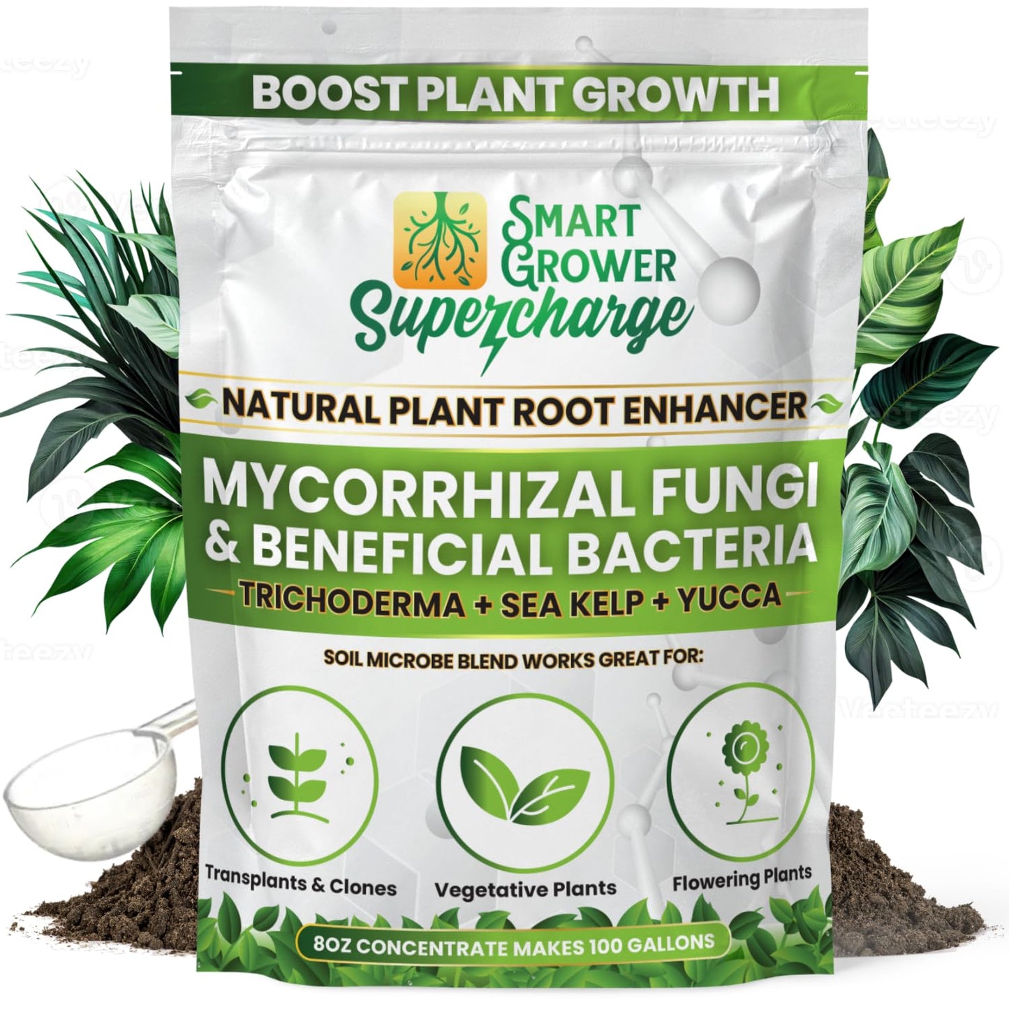 Mycorrhizal Fungi Root Enhancer for Thriving Plants 8oz