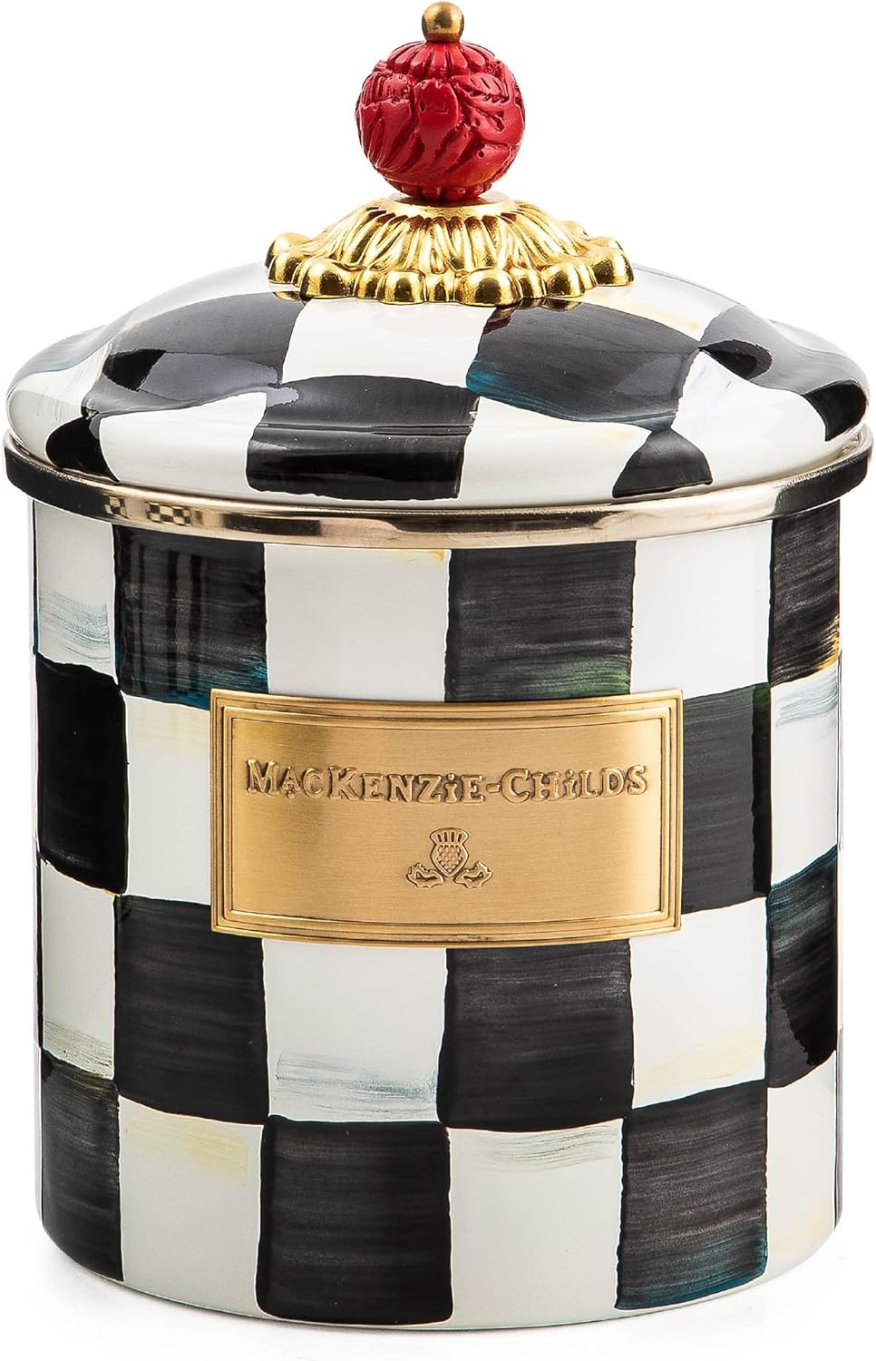 MACKENZIE-CHILDS Small Enamel Canister for Stylish Storage