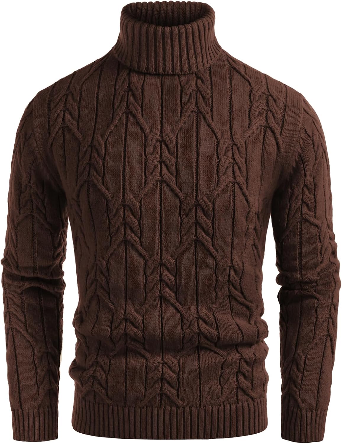 Stylish Cable Knit Turtleneck Sweater for Men by GRACE KARIN