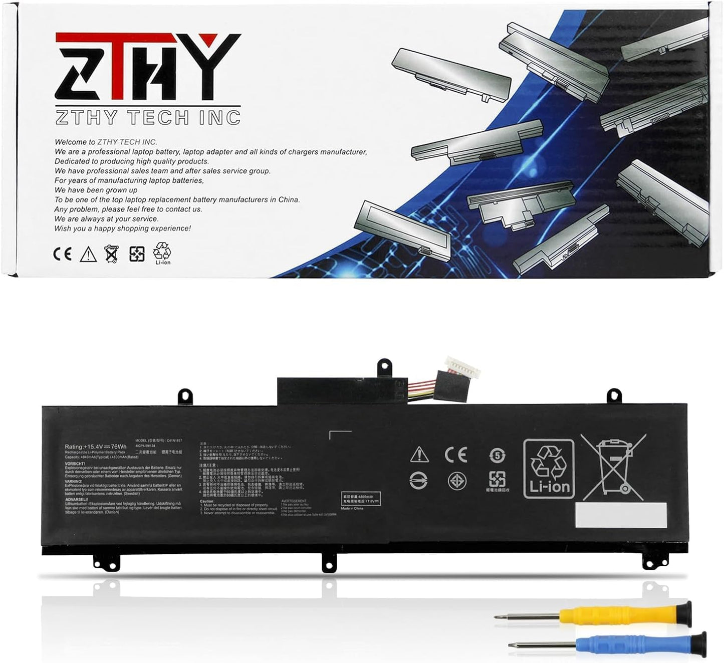 C41N1837 Battery Replacement for Asus Rog Zephyrus Series