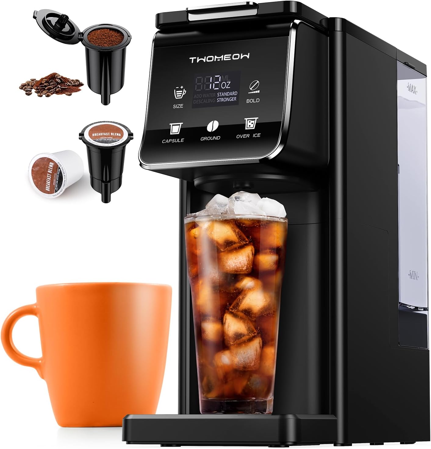 Coffee Maker Hot & Iced with Bold Setting for Perfect Brews
