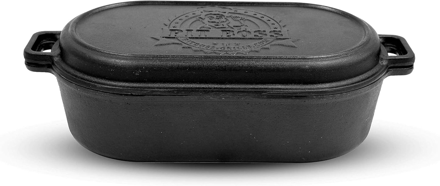 Pit Boss 6qt Cast Iron Roaster with Lid for Perfect Cooking