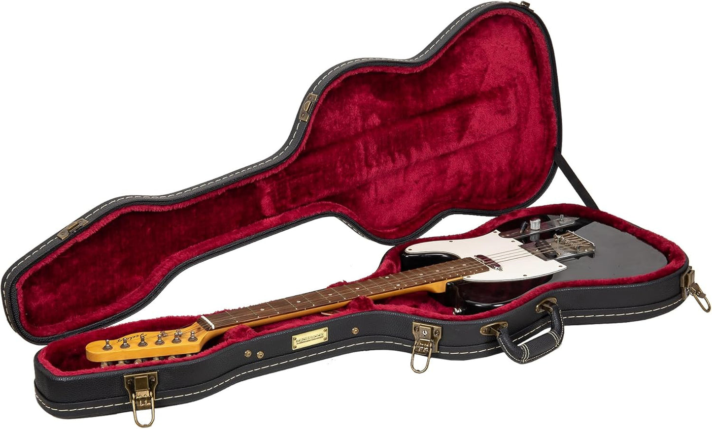Crossrock Wooden Guitar Case for Telecaster and Stratocaster Styles