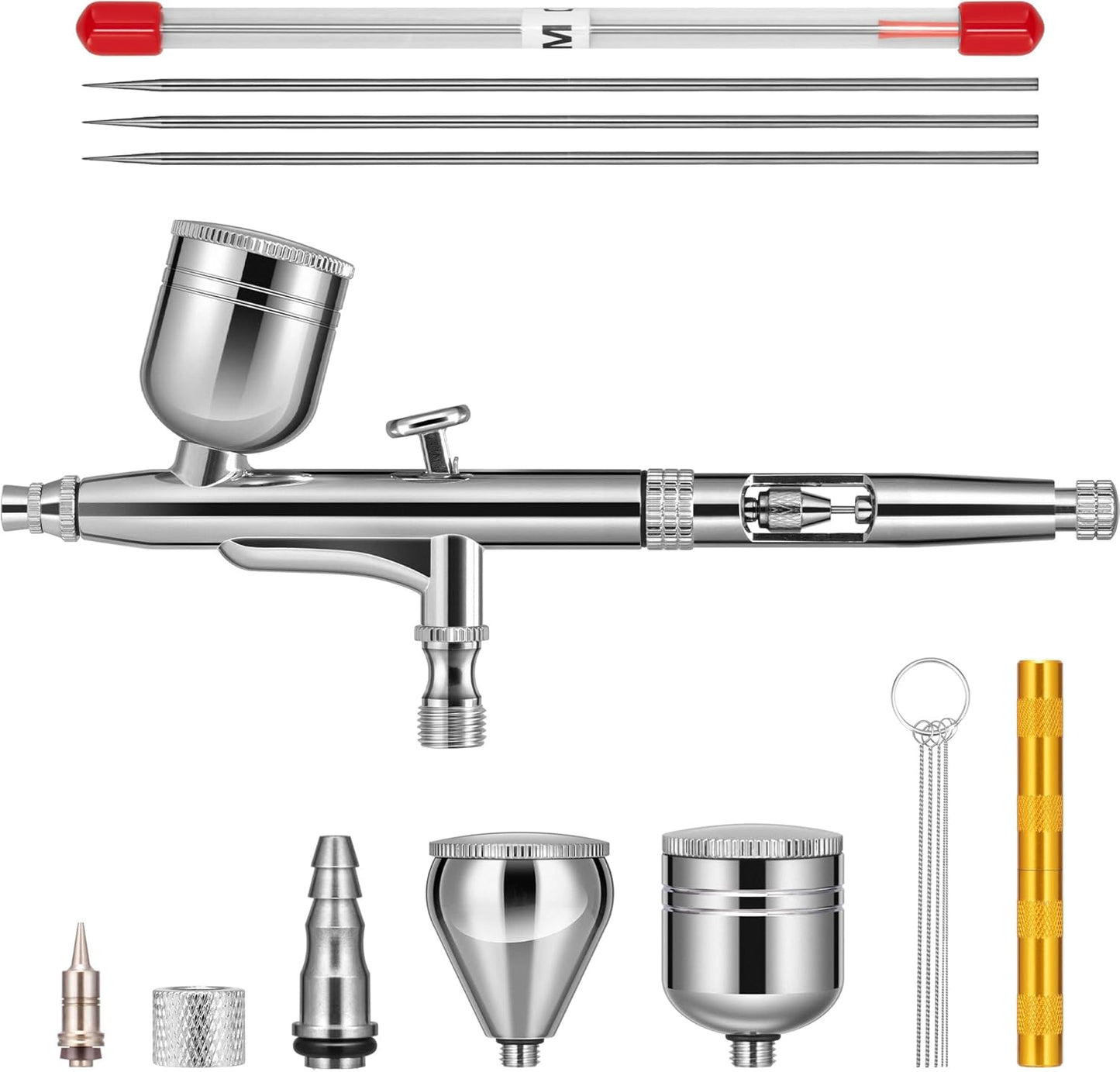 VIVOHOME Airbrush Gun Set with 3 Nozzles and 3 Cups for Art