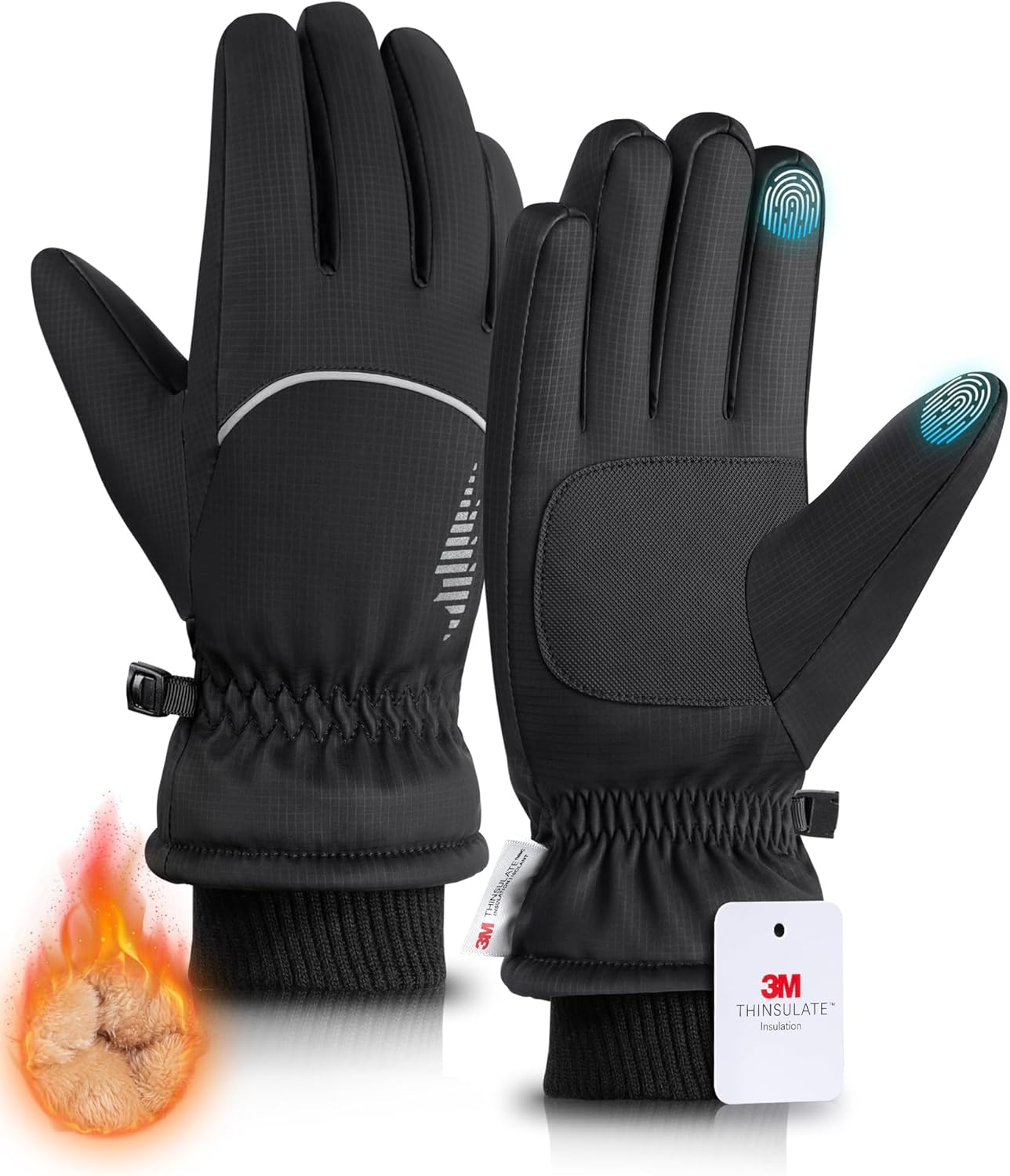 rivmount Thermal Touchscreen Ski Gloves