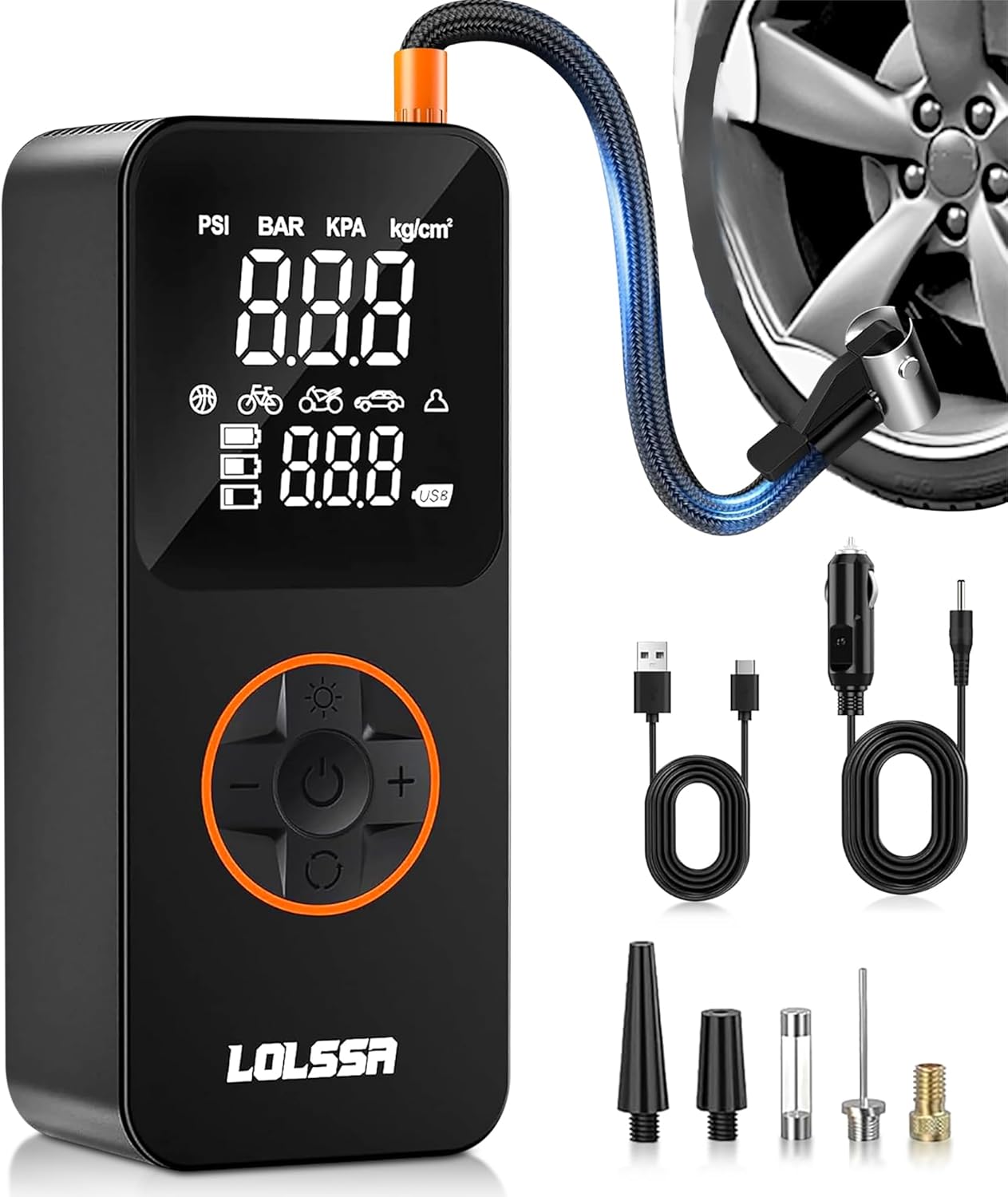 LOLSSA Cordless Air Compressor - Inflate Anywhere!