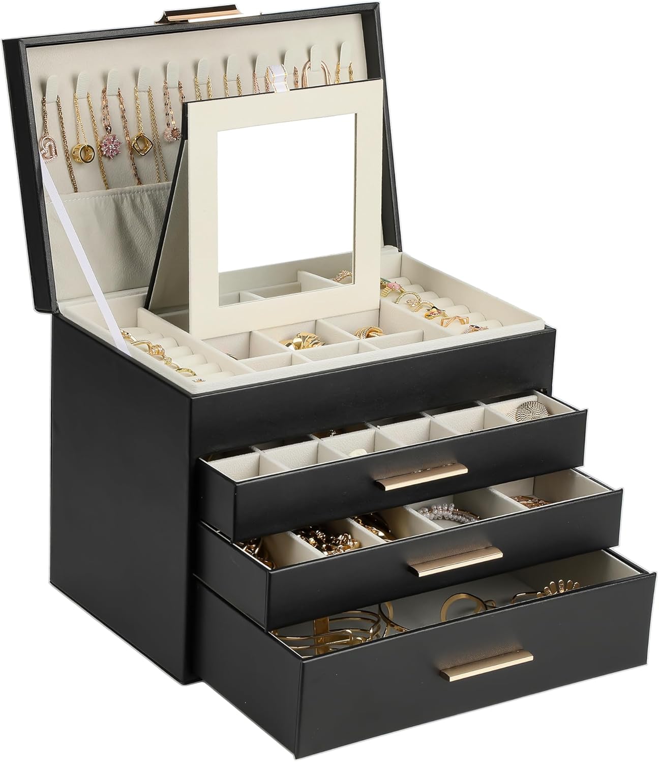 BOOVO 5 Layer Jewelry Box for Women - Elegant Organizer Storage