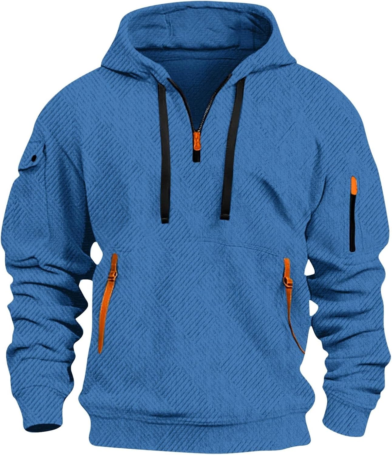 Men's Tactical Quarter Zip Hoodie - Multi-Pocketed Performance