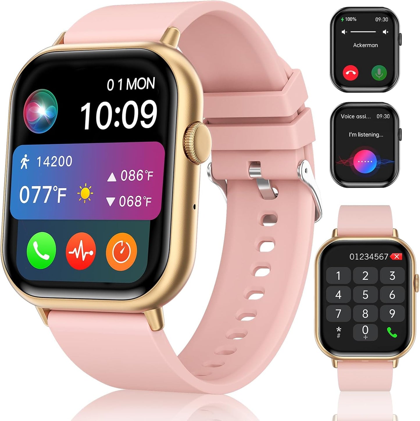 Smart Watches for Men Women with 2.01in HD Screen & Health Monitor