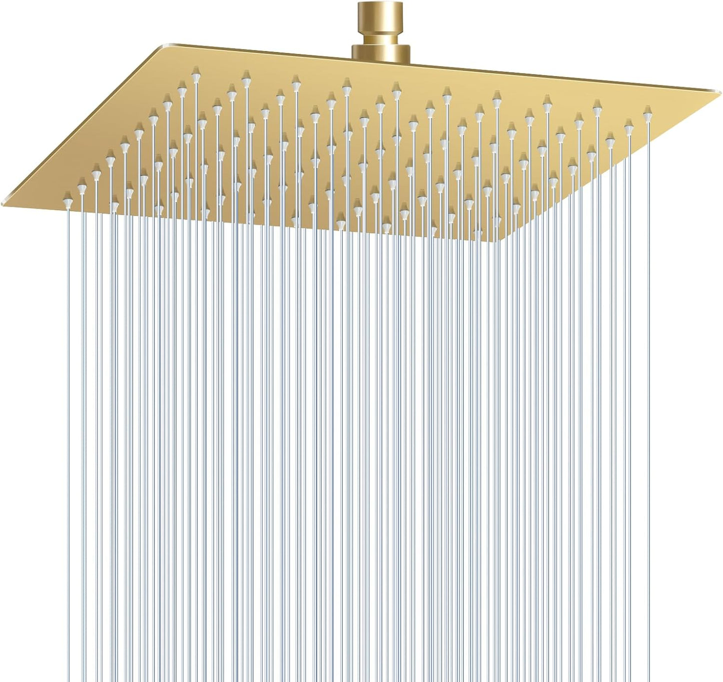 10 Inch Gold Rain Shower Head - Ultra Thin Design for Luxury