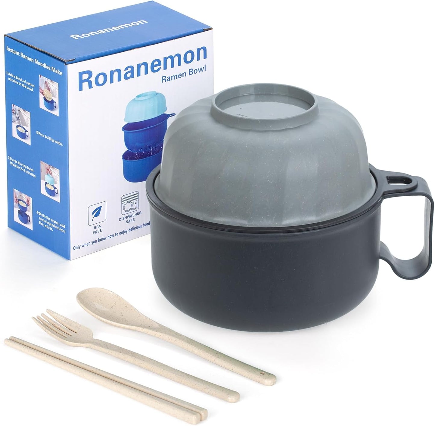 Strain & Serve Microwavable Ramen Bowl - Ronanemon
