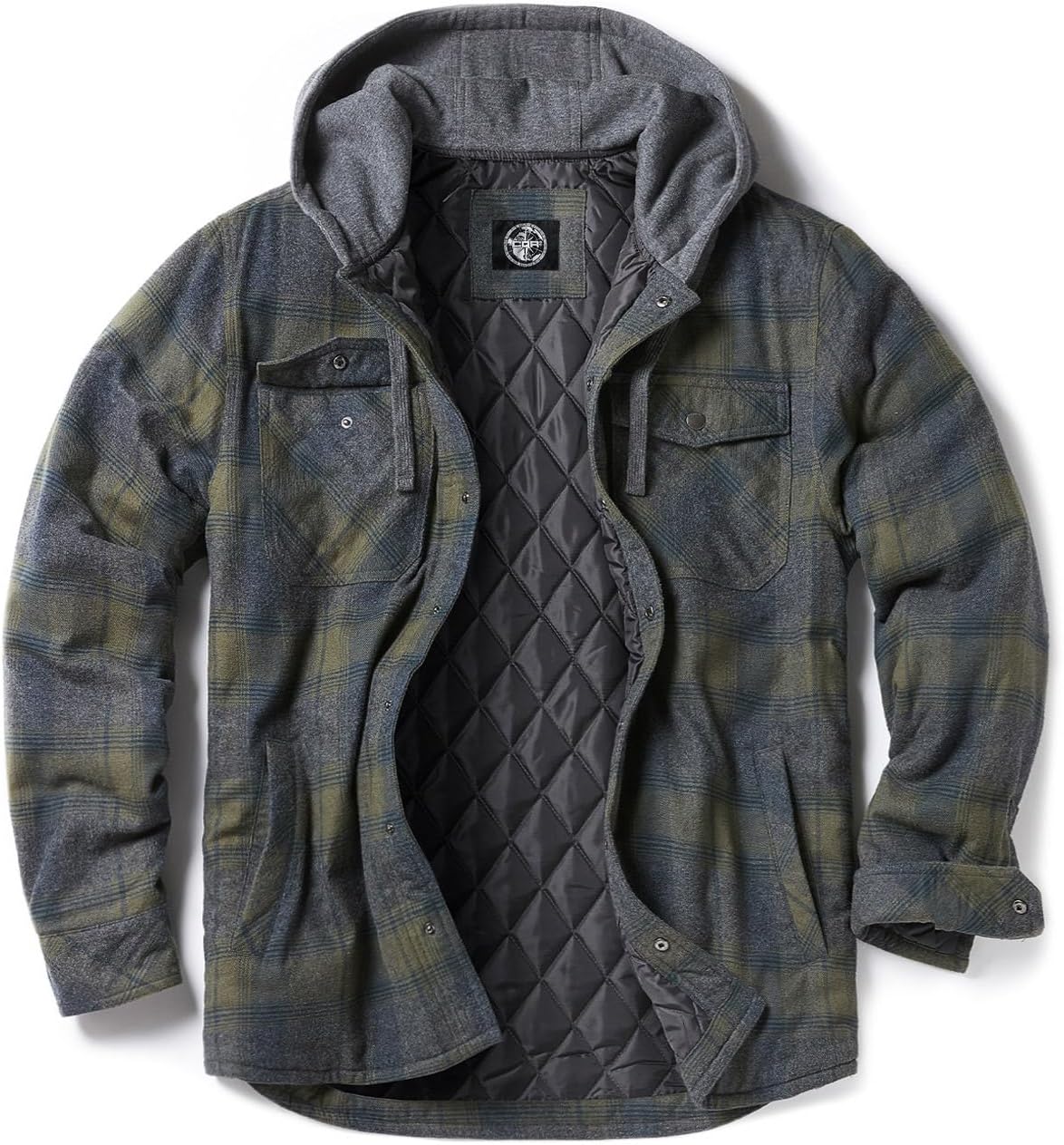 CQR Men's Flannel Shirt Jacket for Winter Warmth and Style