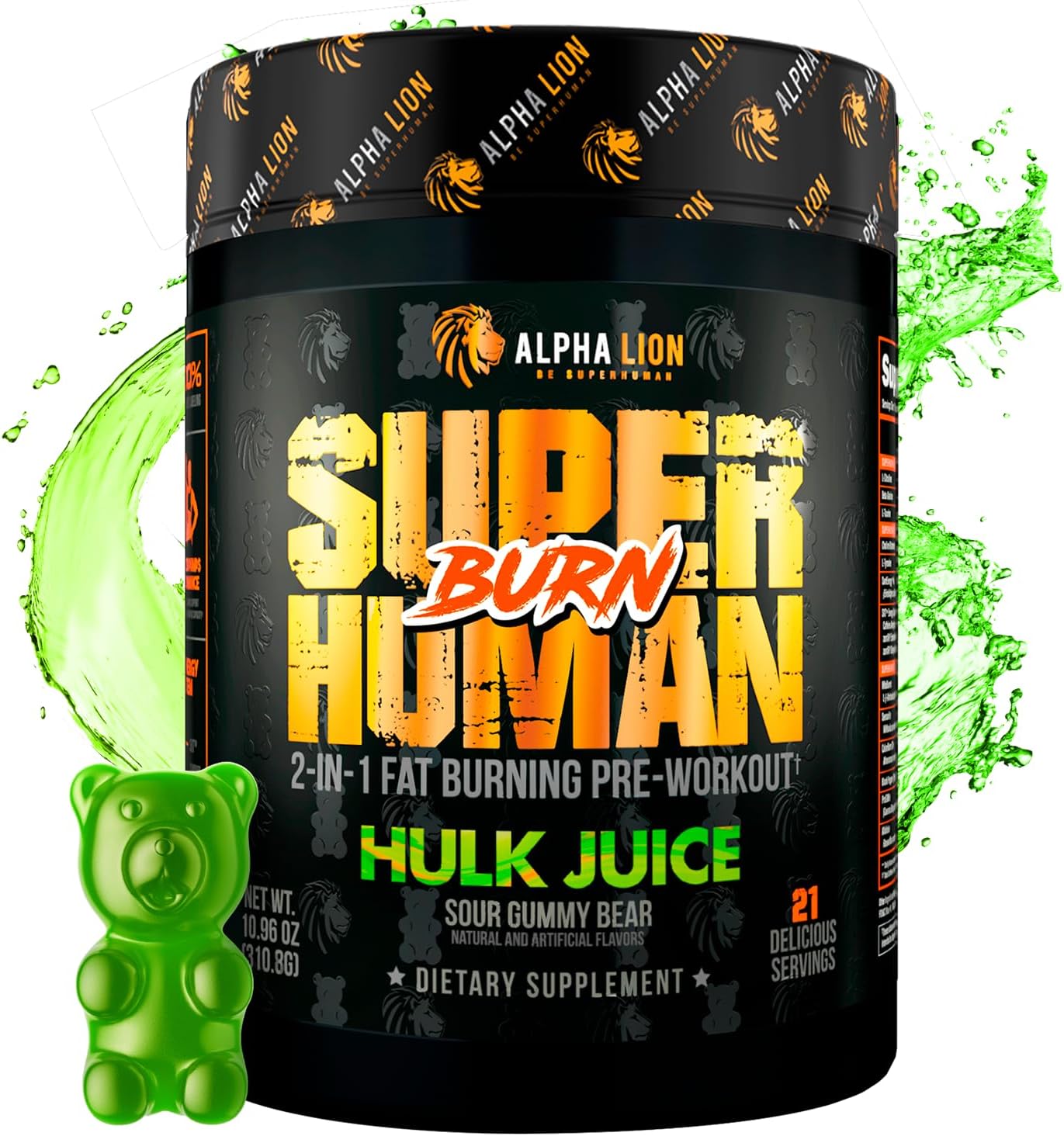 ALPHA LION Superhuman Burn 2 in 1 Metabolism Booster for Weight Loss