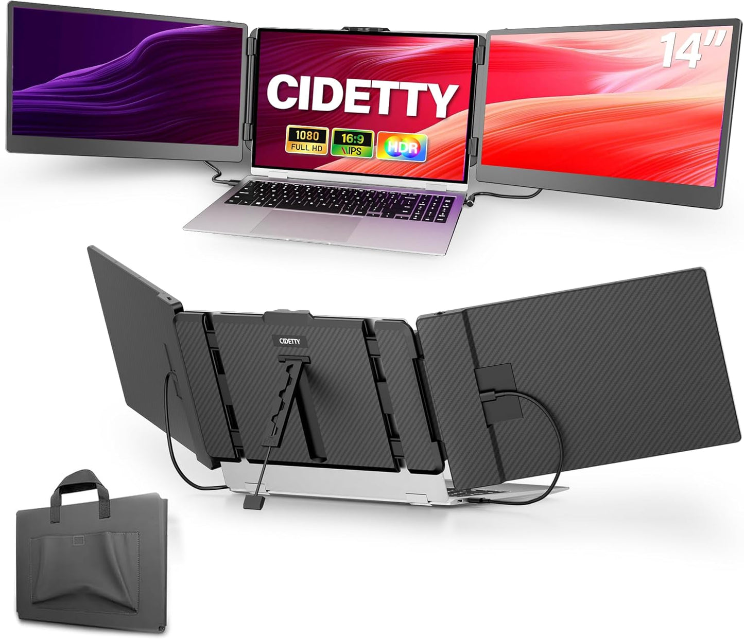 Laptop Screen Extender 14ft' FHD 1080P IPS Ultra-Thin Display