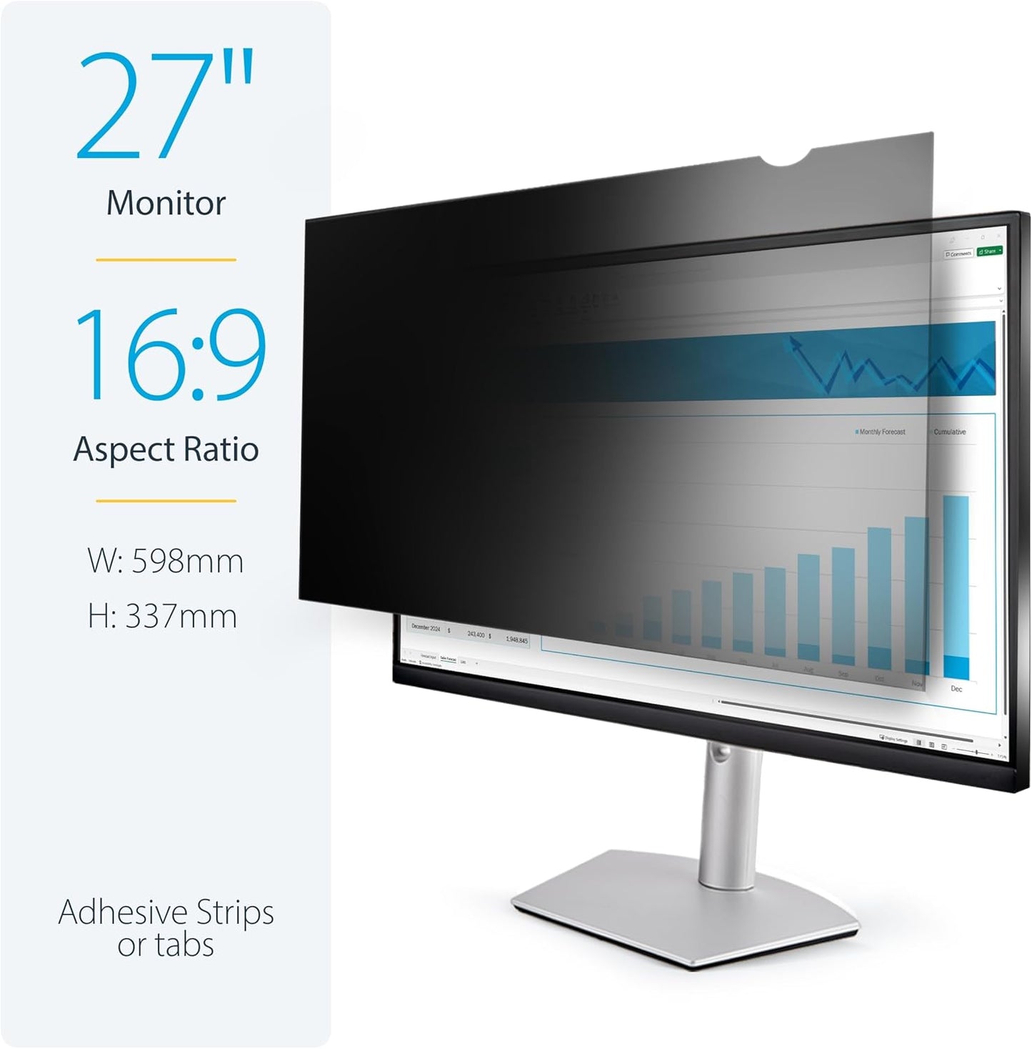 27 Monitor Privacy Screen - Blue Light Filter - Matte/Glossy - TAA