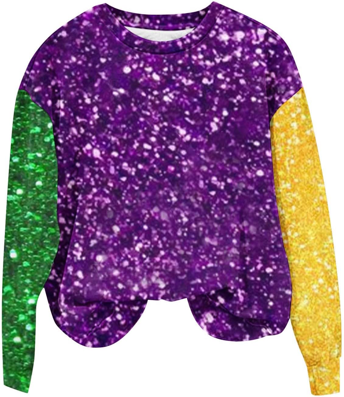 Sequin Mardi Gras Women's Sweatshirt