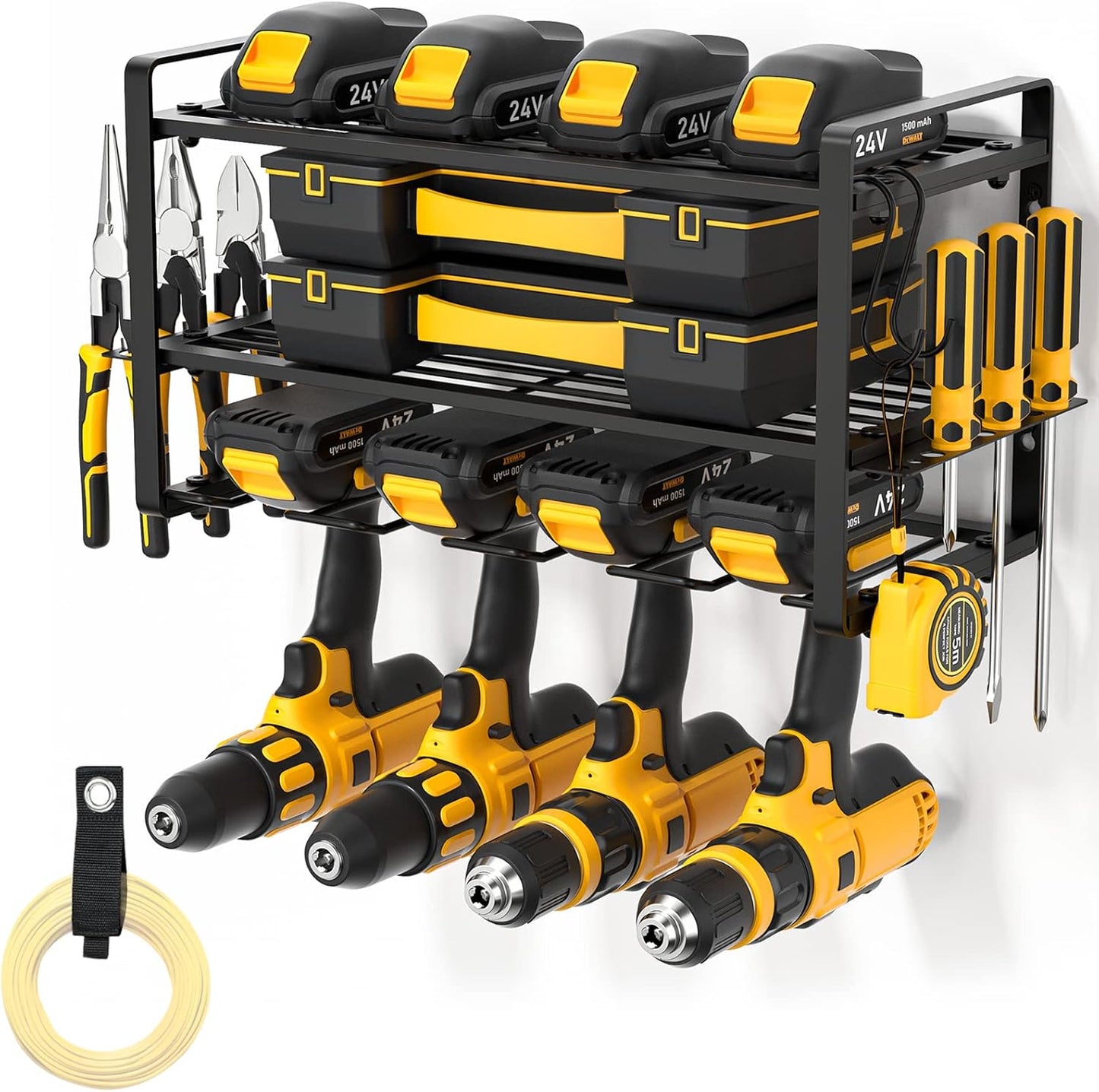3-Tier Drill Holder for Ultimate Garage Organization