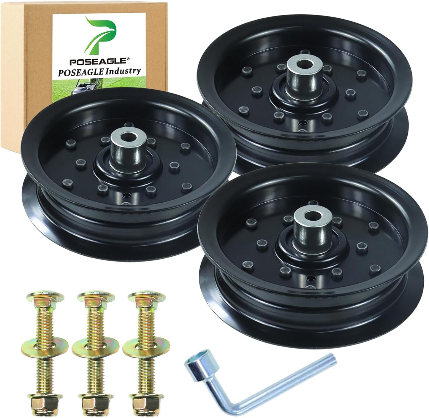3 Pack 532196106 Idler Pulley Replacement for Lawn Decks